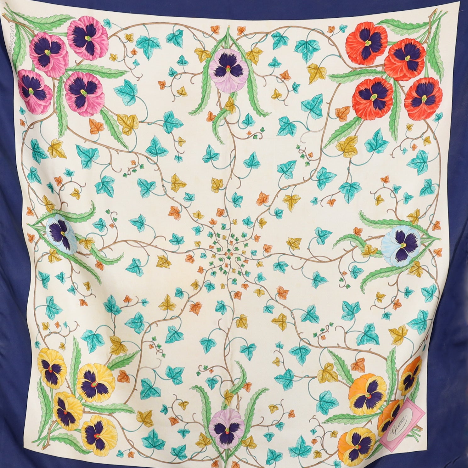 Gucci Floral Vintage Silk Scarf