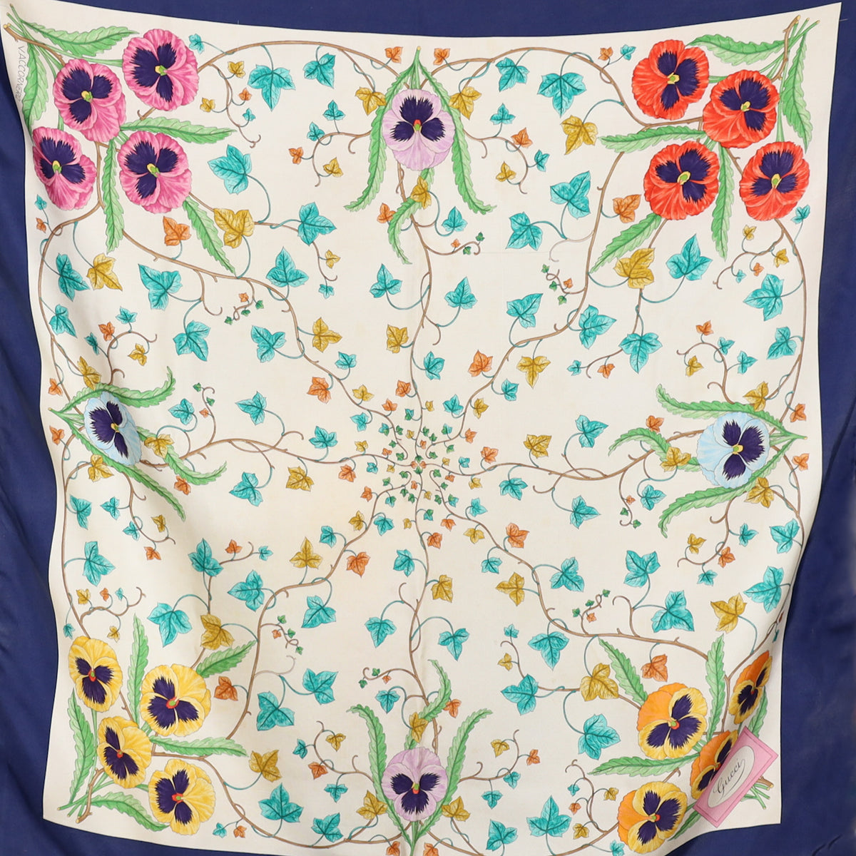 Gucci Floral Vintage Silk Scarf