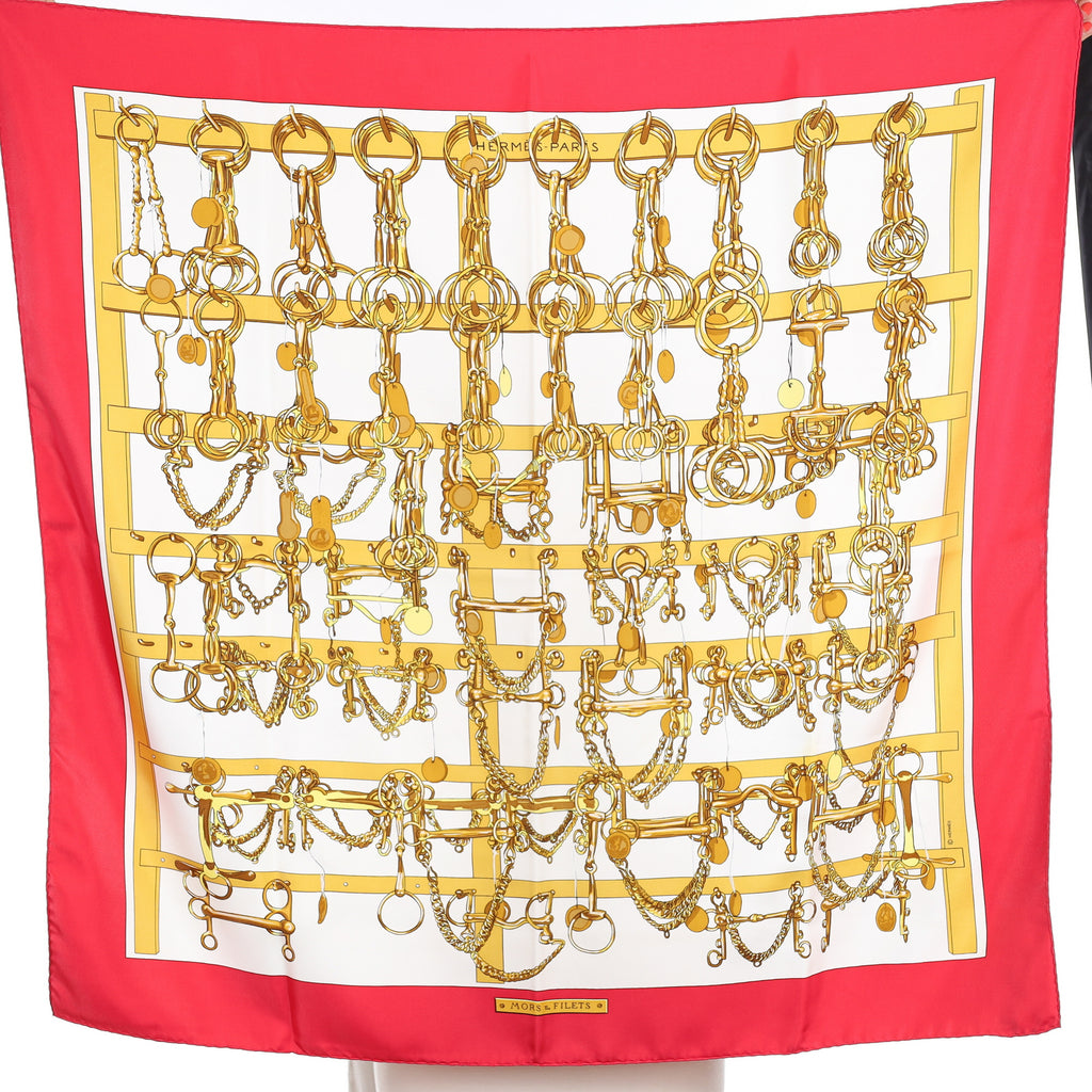 Hermès Mors & Filets Silk Scarf