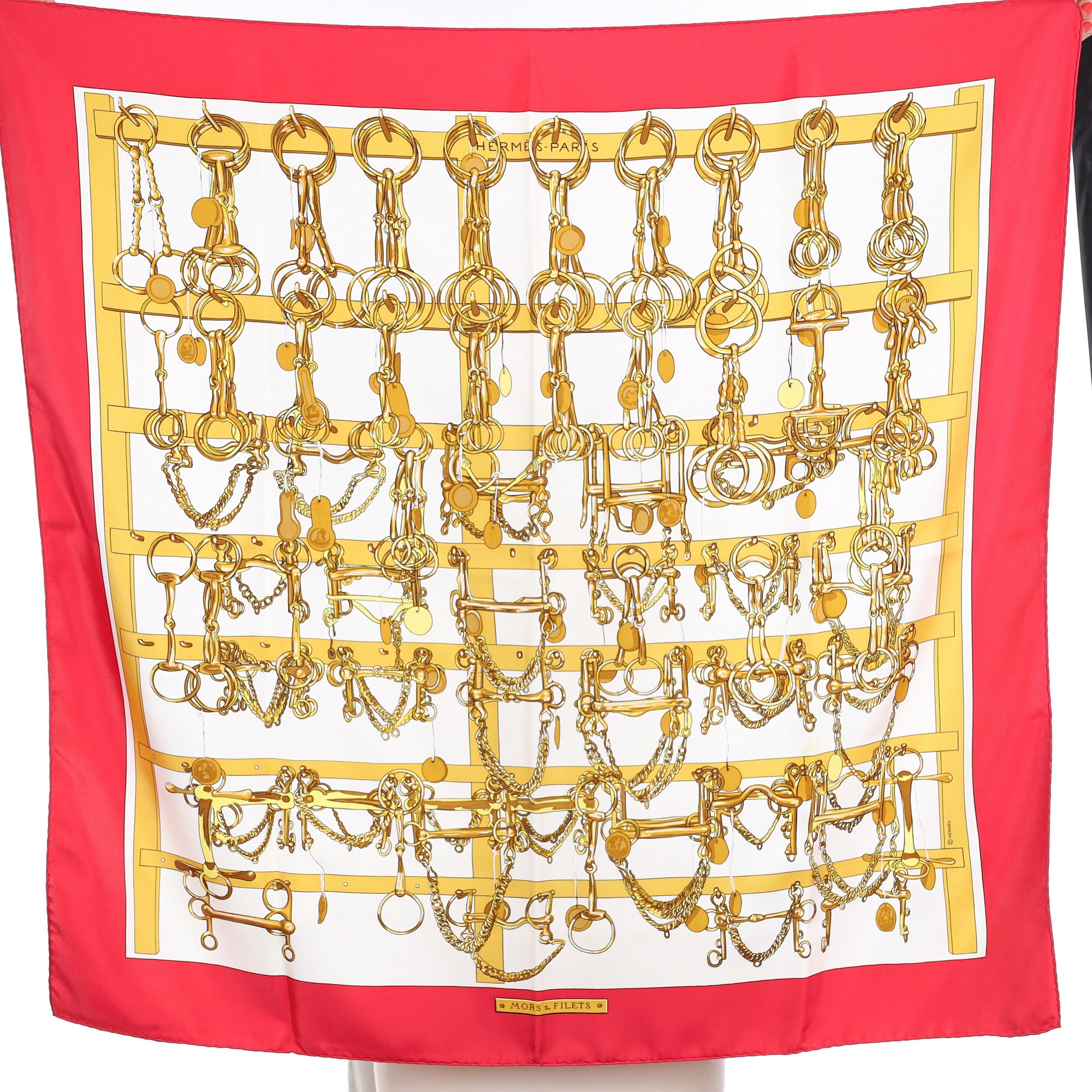 Hermès Mors & Filets Silk Scarf
