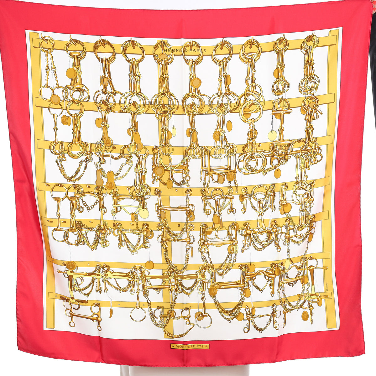 Hermès Mors & Filets Silk Scarf