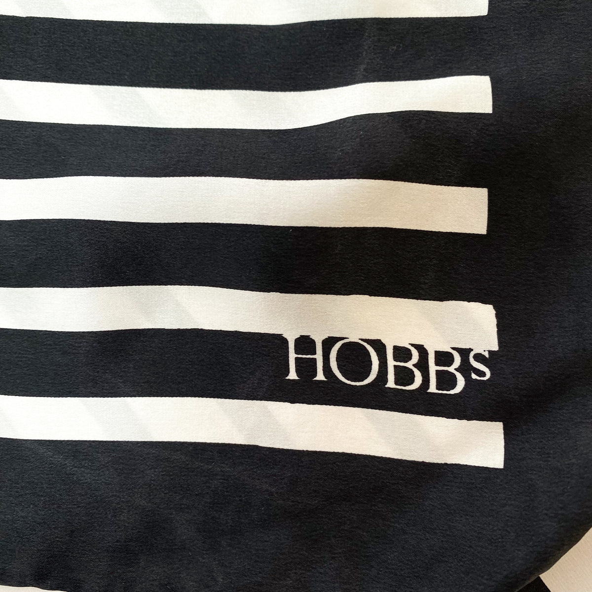 Hobbs Monochrome Striped Silk Scarf