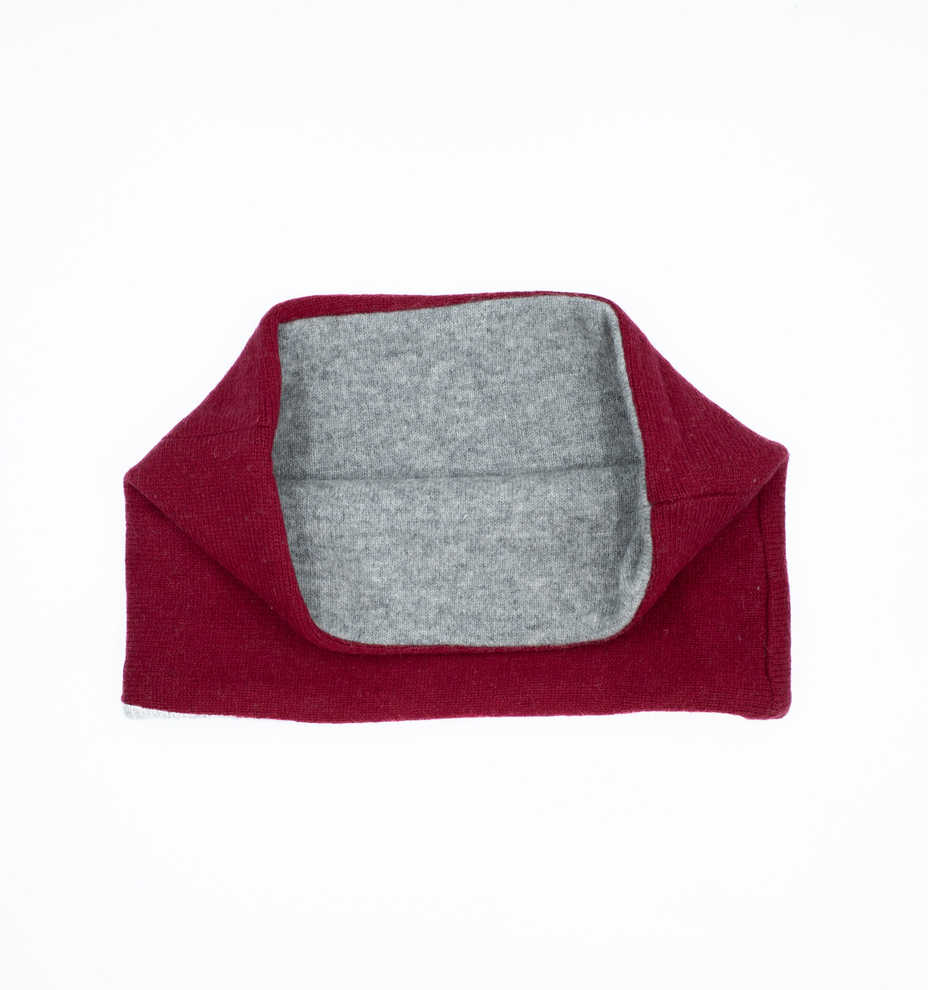 Men’s Ruby Red and Smoke Grey Neck Warmer