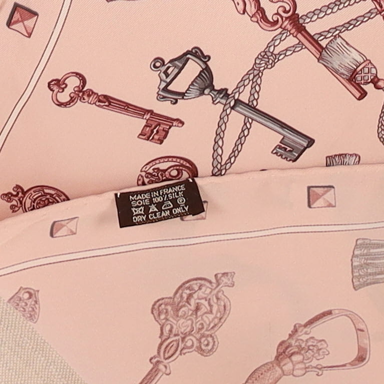 Hermès Les Cles Triangle Silk Scarf