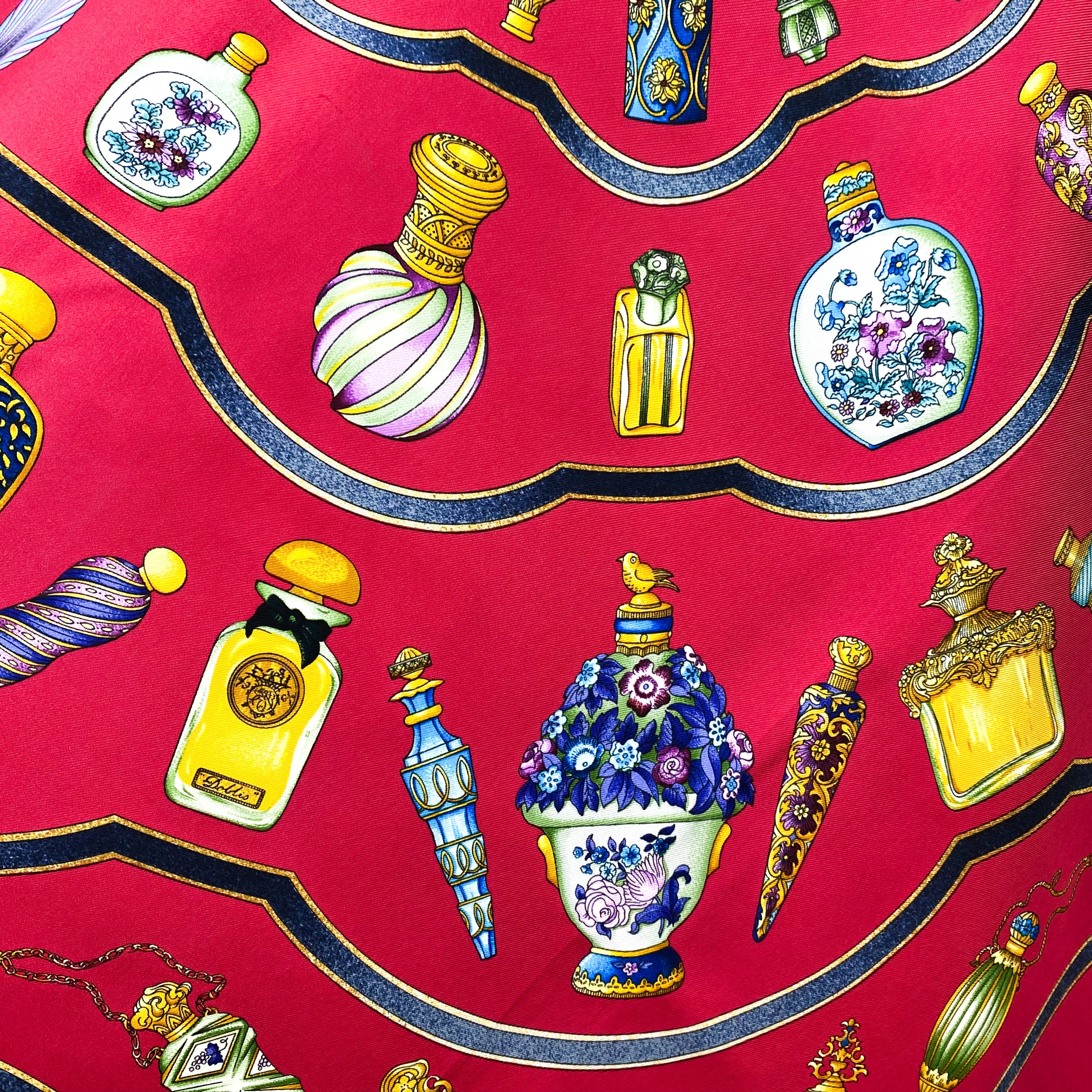 Boxed Hermes Qu’ Importe le Flaco Vintage Silk Scarf