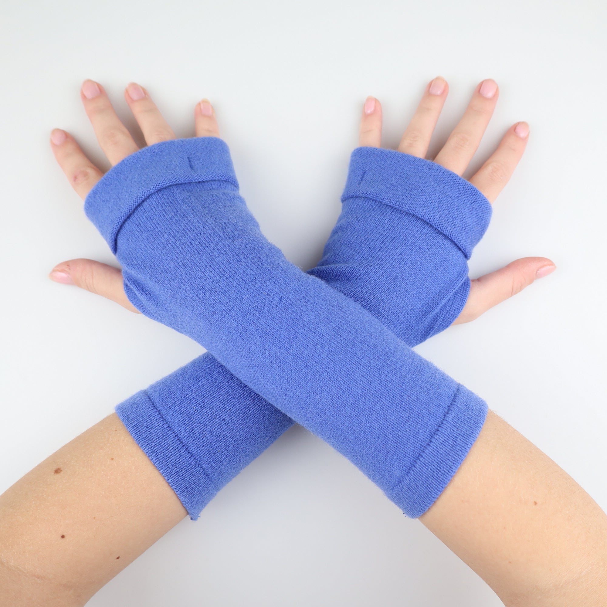 Bluebell Blue Fingerless Gloves