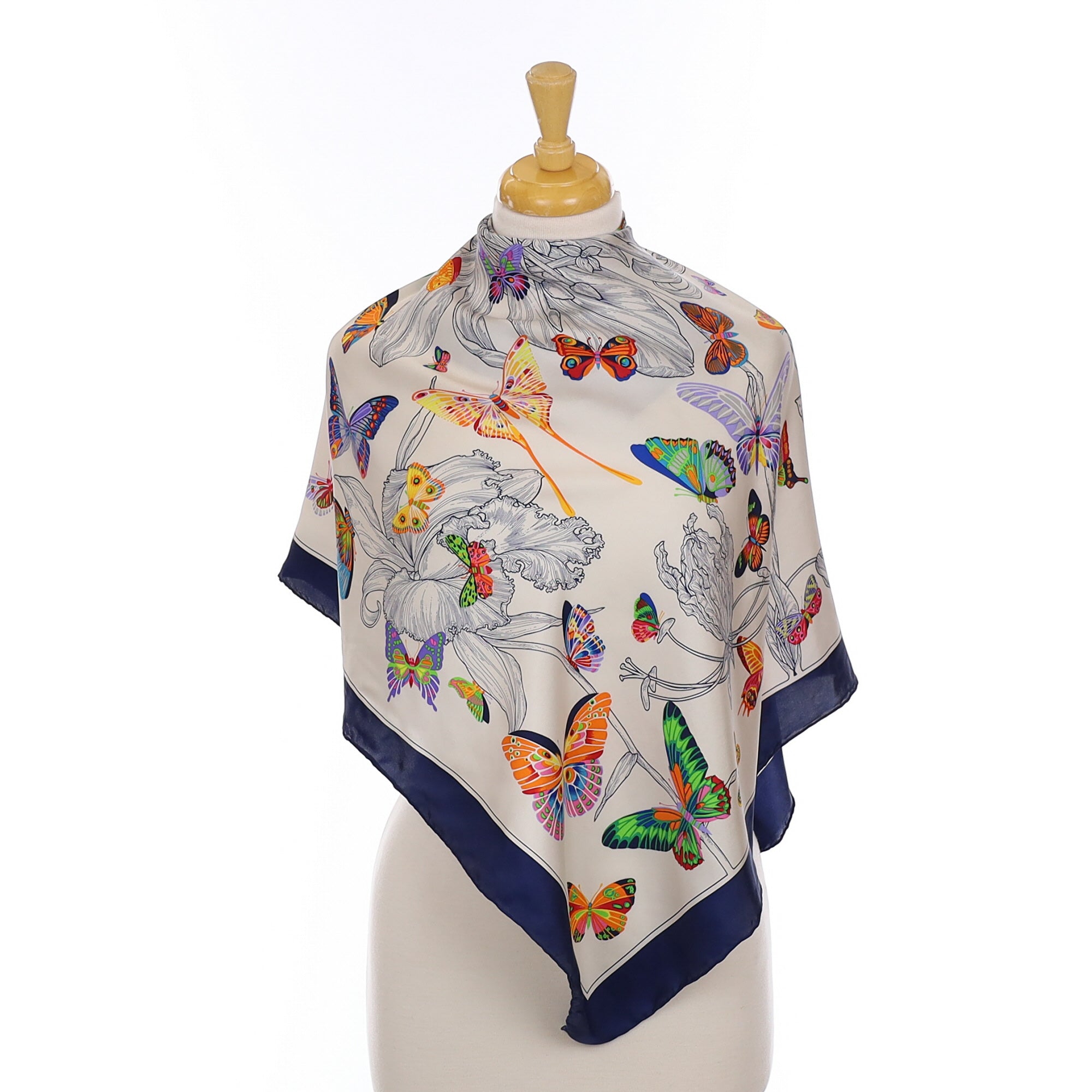 Large Butterfly Silk Scarf