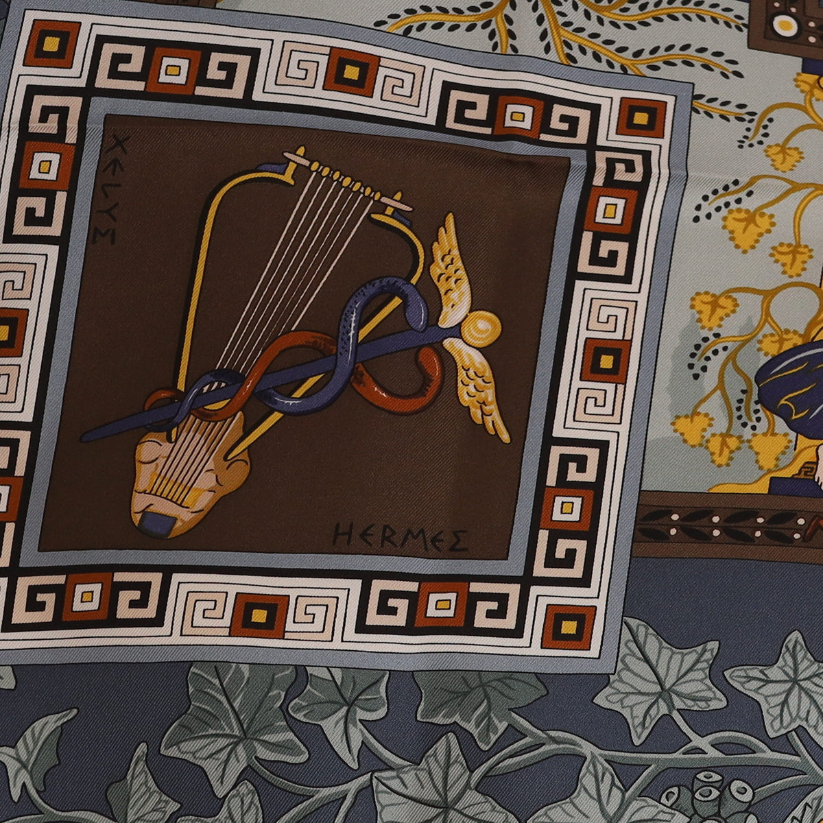 Pristine Hermès Musique Des Dieux Silk Scarf