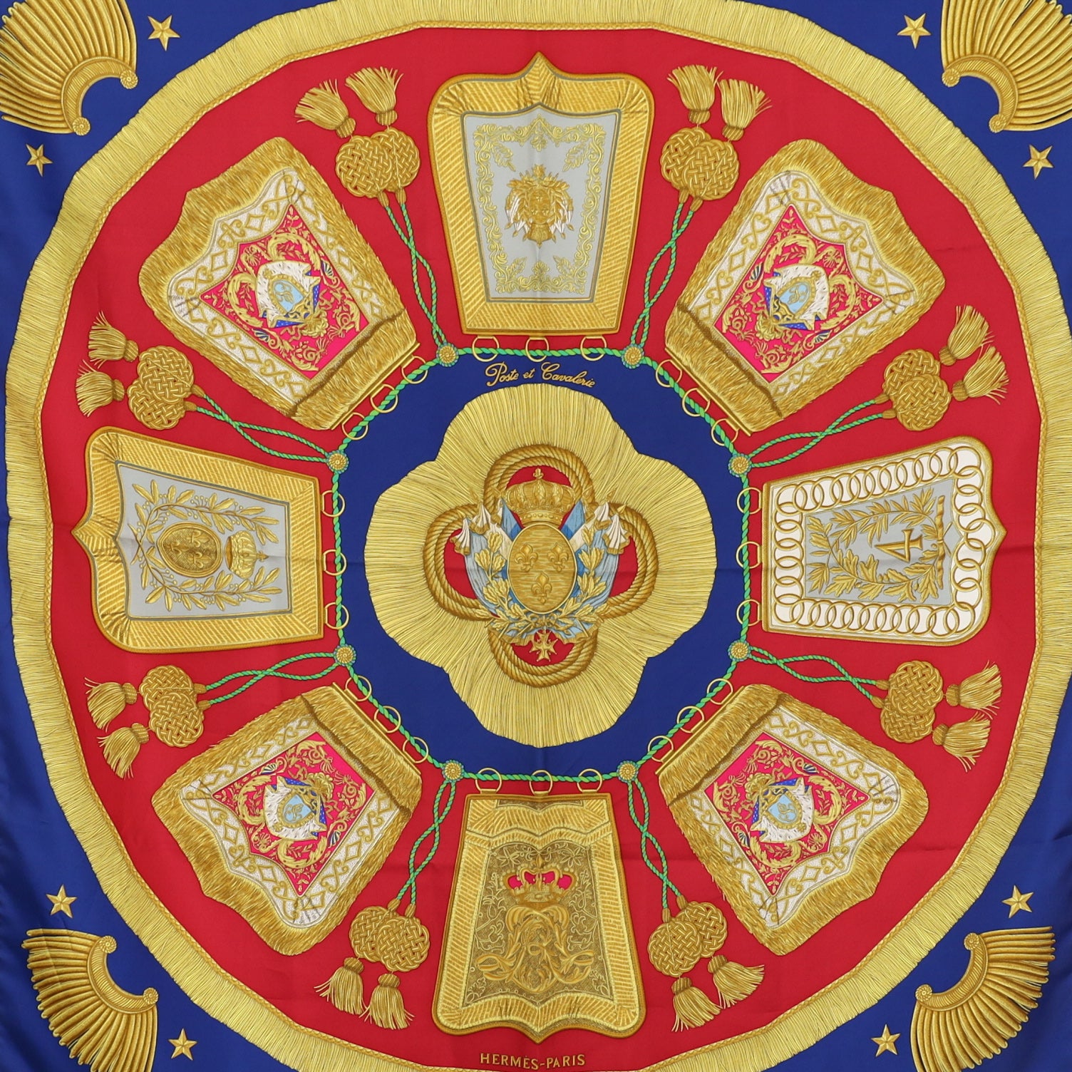 Hermès Poste et Cavalerie Silk Scarf