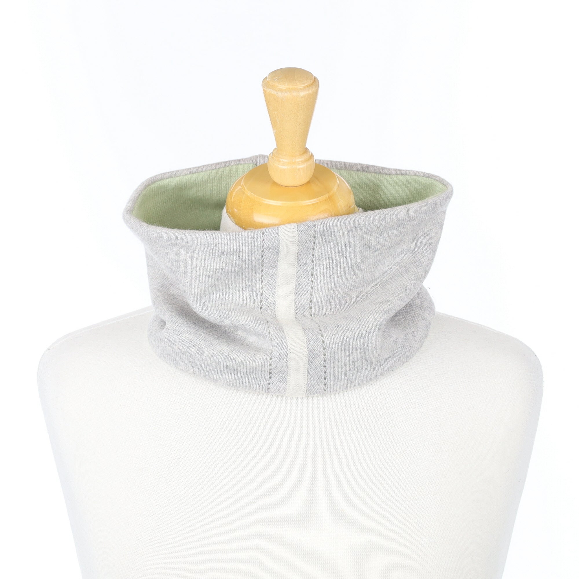 Grey and Soft Lime Neck Warmer