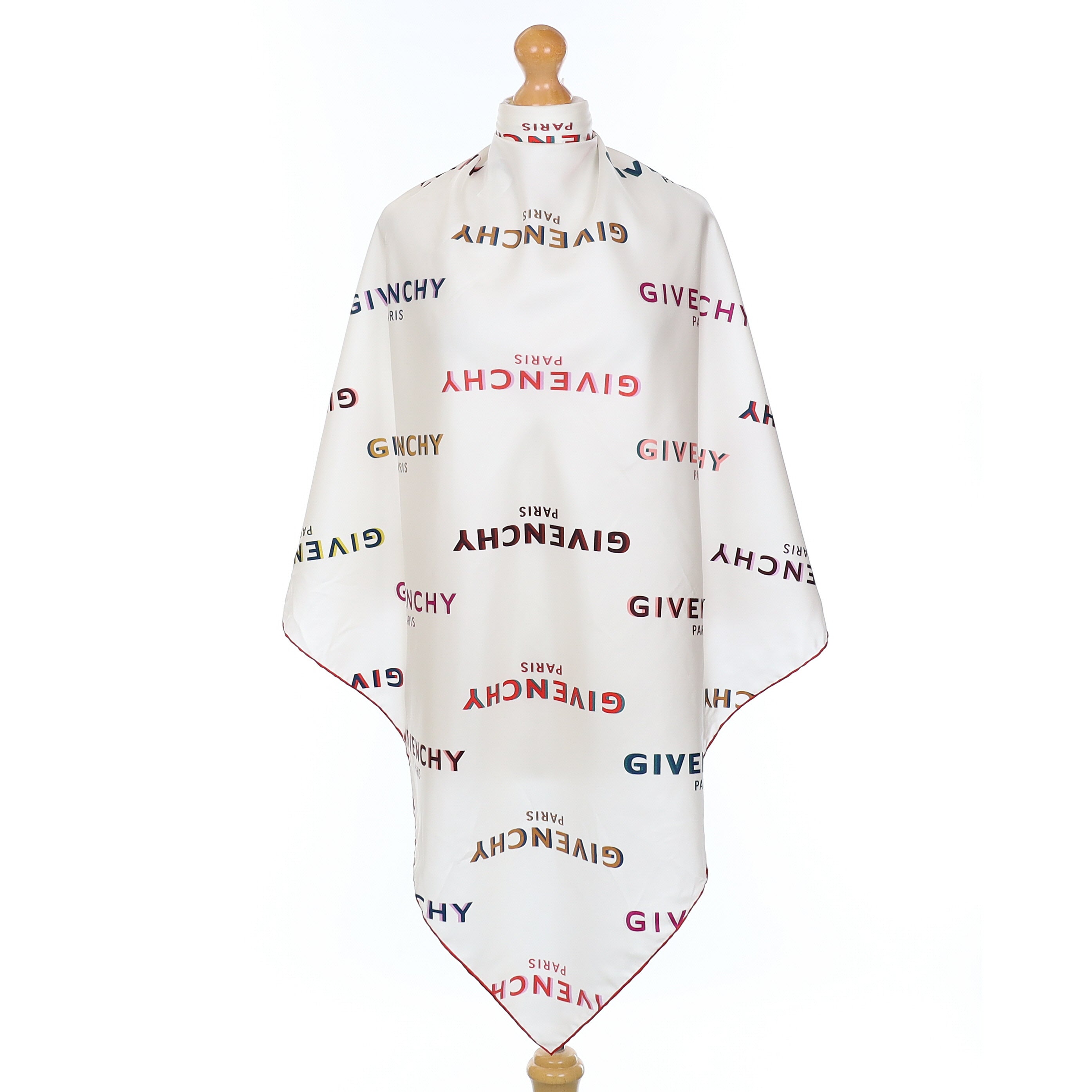 Givenchy Colourful Logo Silk Scarf