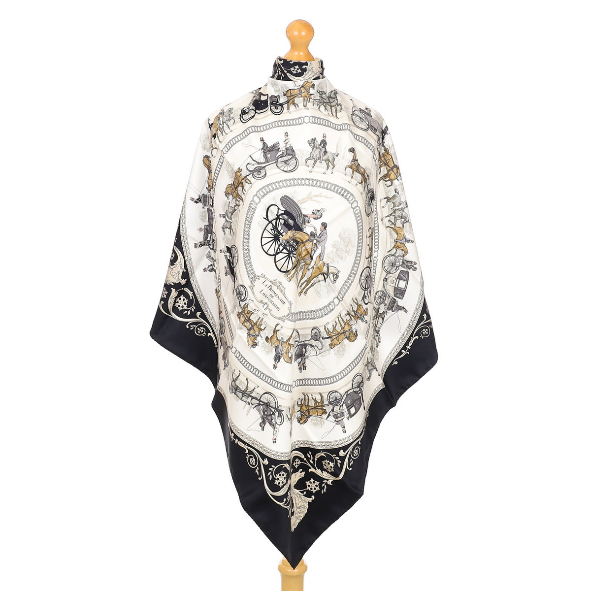 Brand New Boxed Hermès La Promenade de Longchamps Silk Scarf