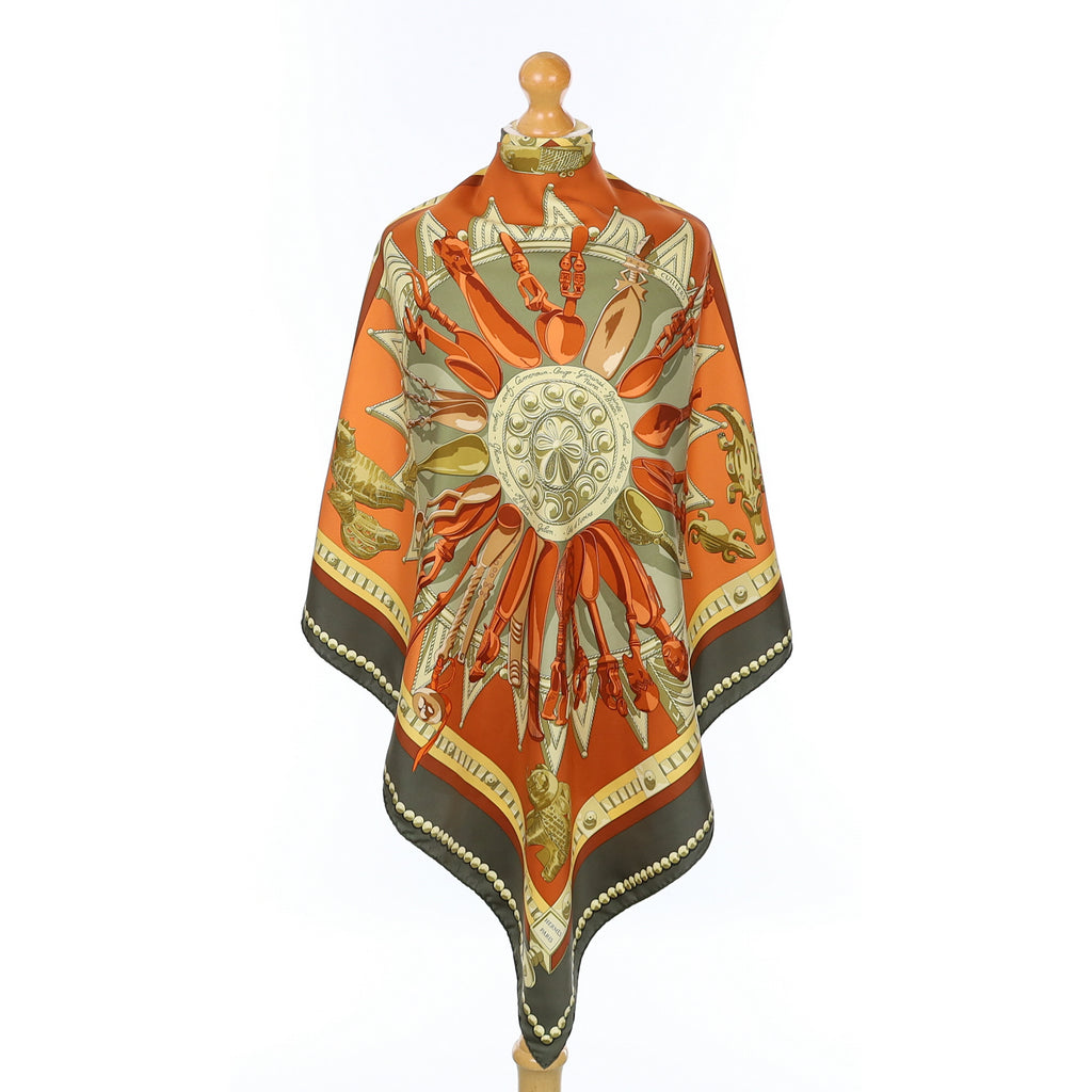 Hermès Cuillers D’ Afrique Silk Scarf Quite Rare