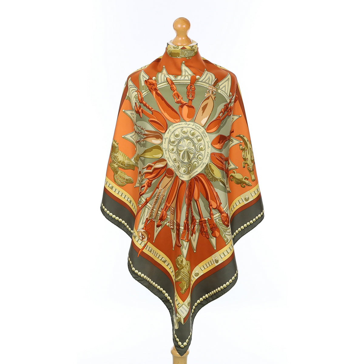 Hermès Cuillers D’ Afrique Silk Scarf Quite Rare