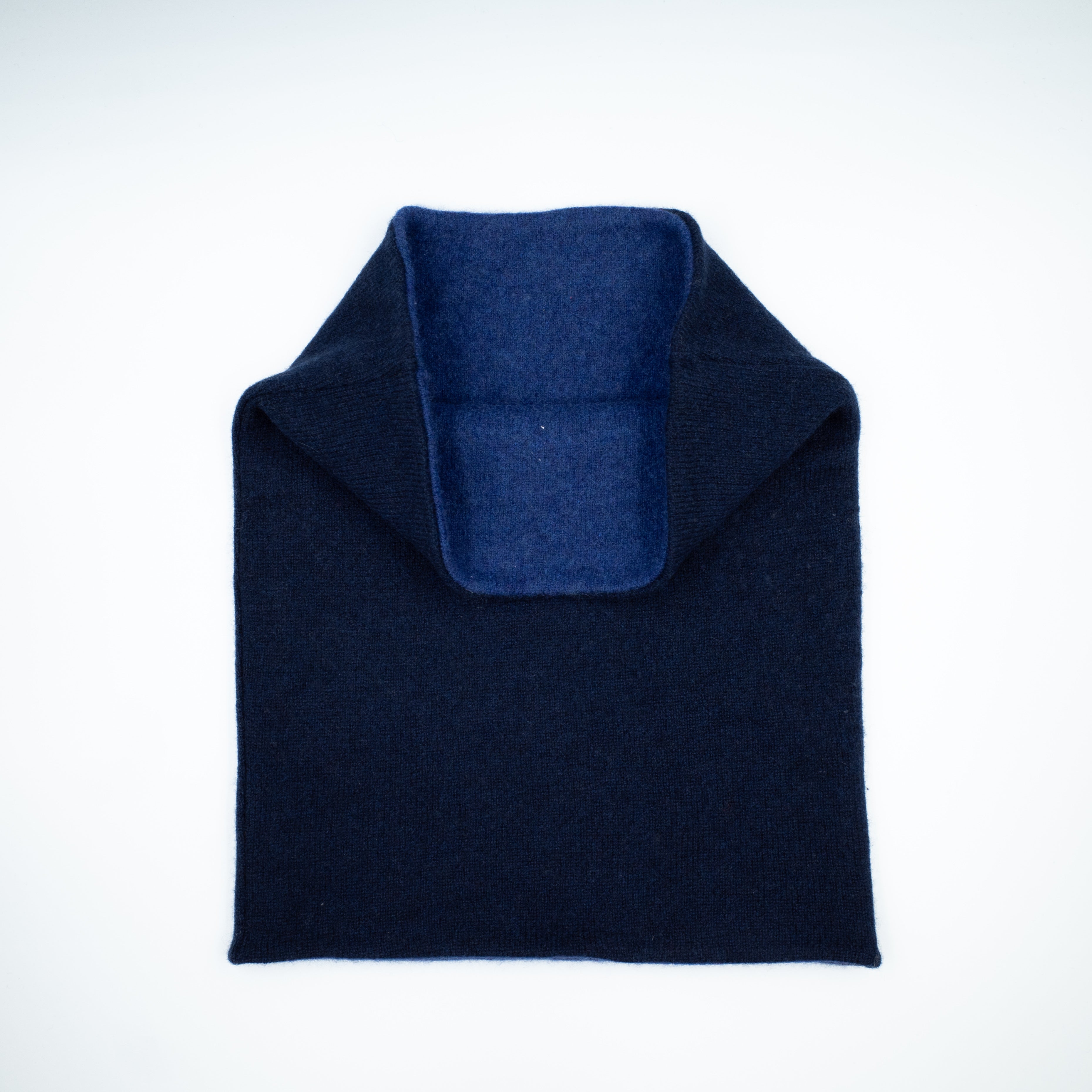 Navy and Naval Blue Double Layered Snood