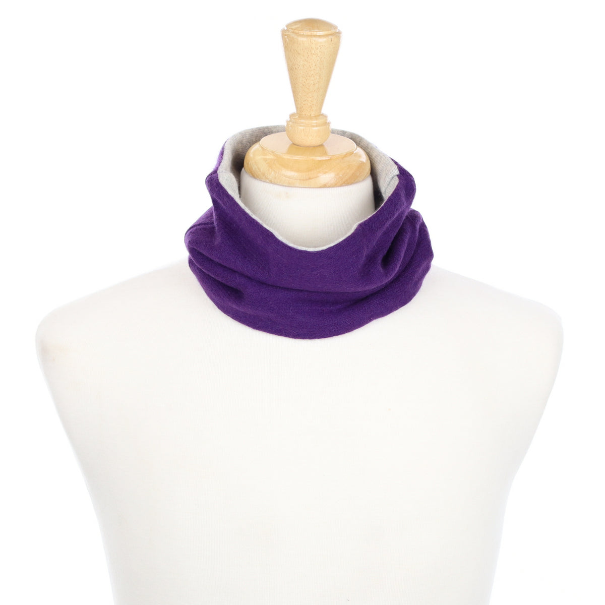 Iris Purple and Frost Grey Neck Warmer