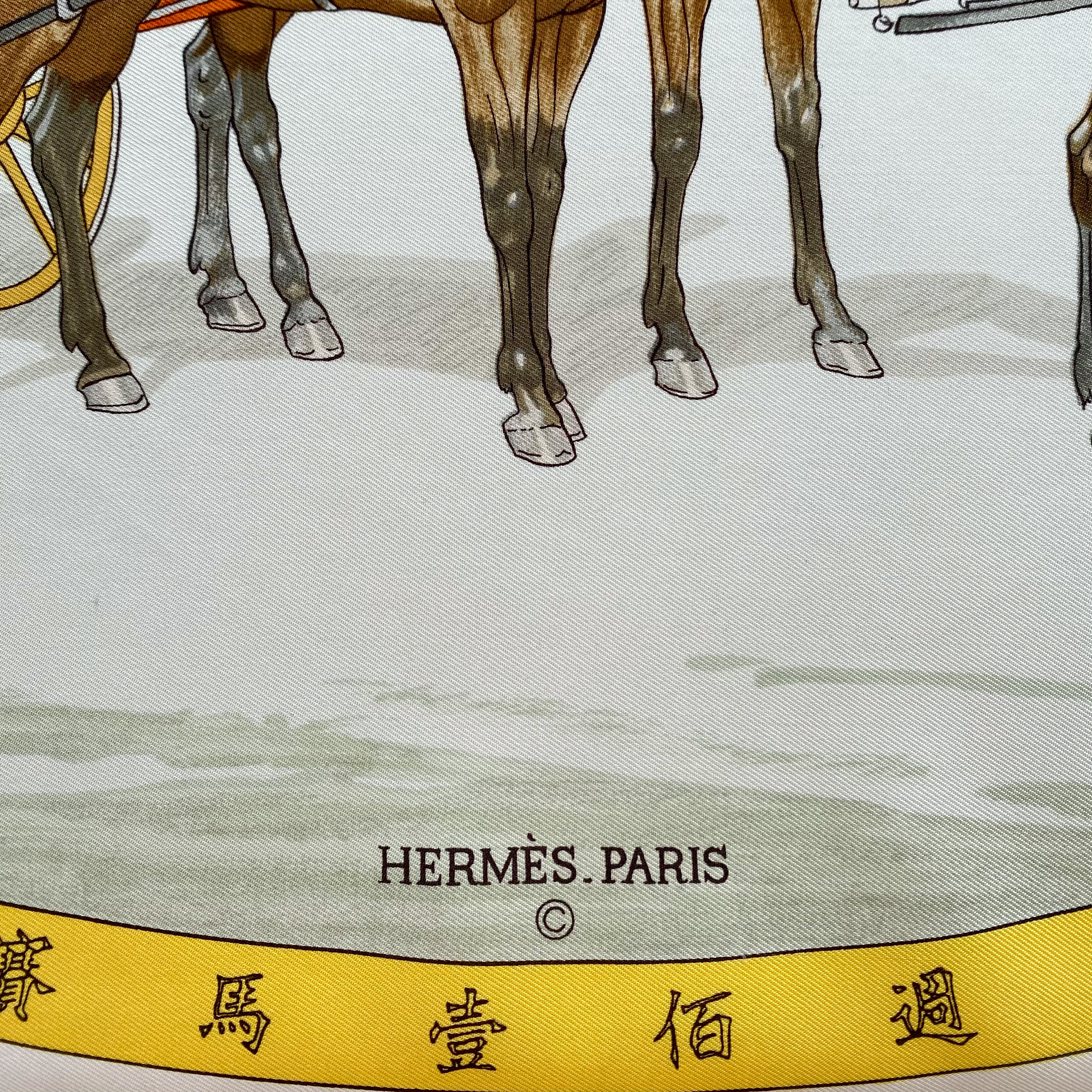 Hermès Special For Royal Jockey Club Hong Kong Silk Scarf