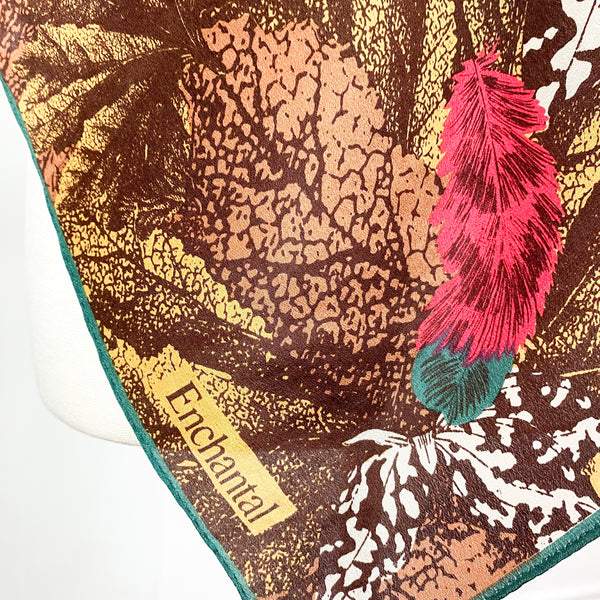 Crêpe Autumnal Vintage Silk Scarf