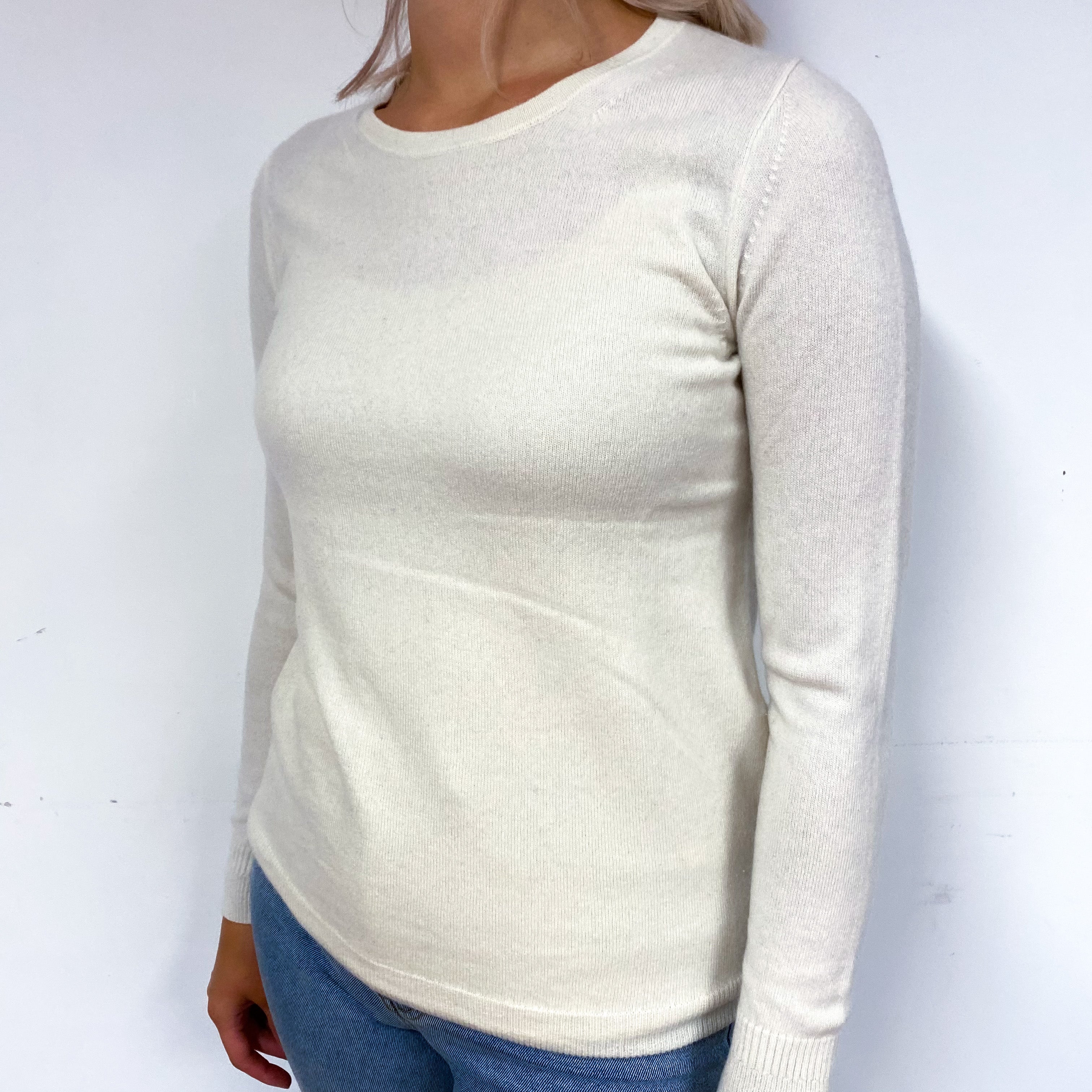 Cream Cashmere Crew Neck Jumper Small