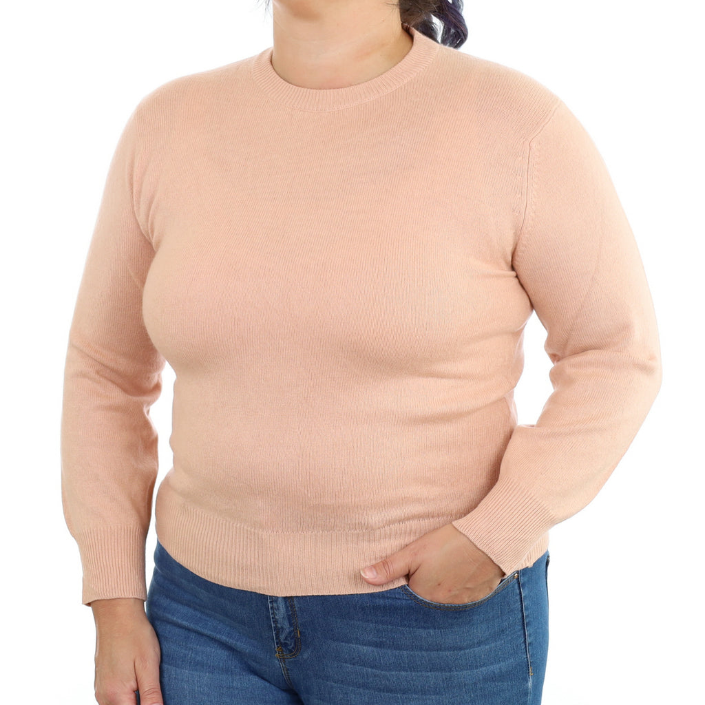 Nude Pink Cashmere Crew Neck Jumper Large