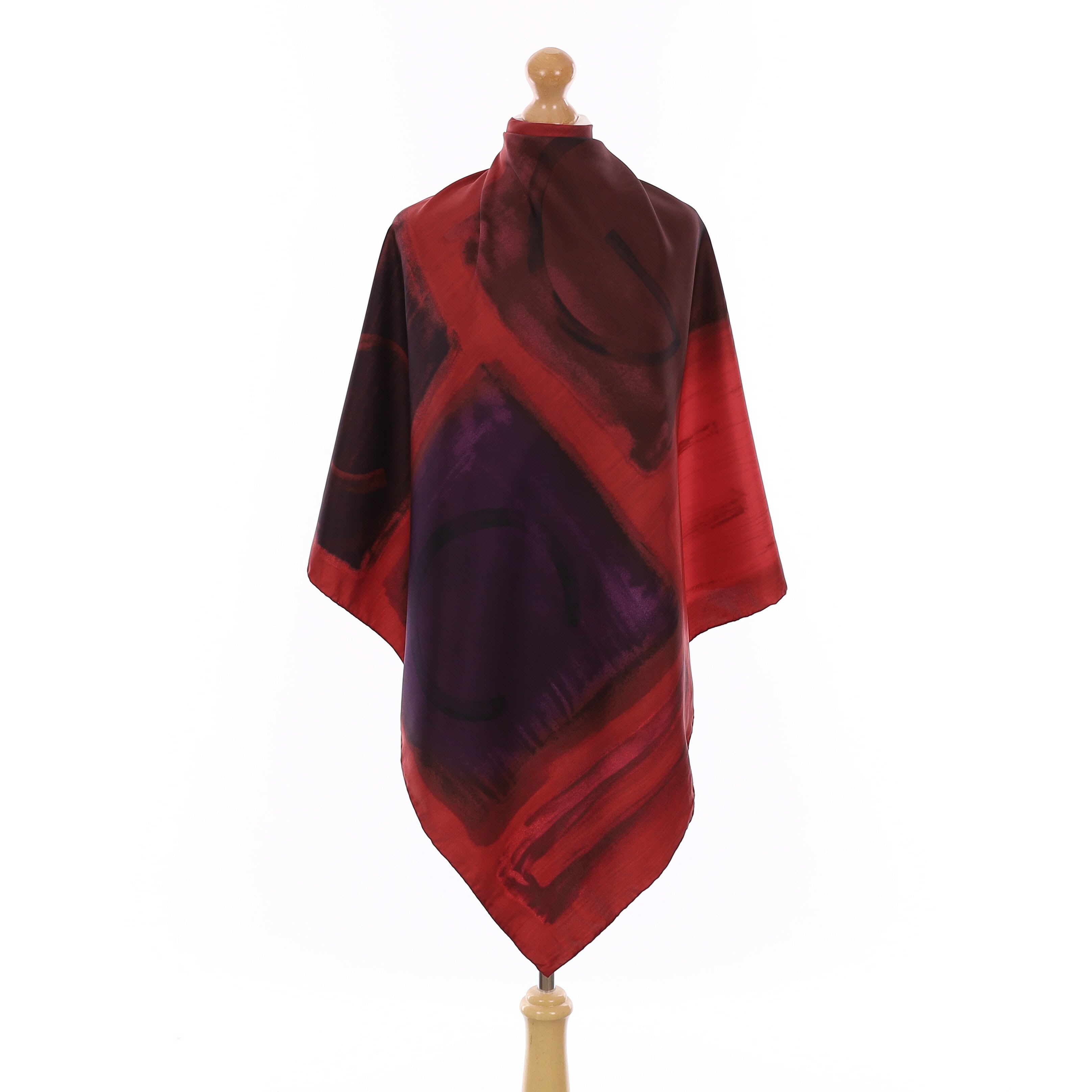 Gucci Red Typographic Silk Scarf