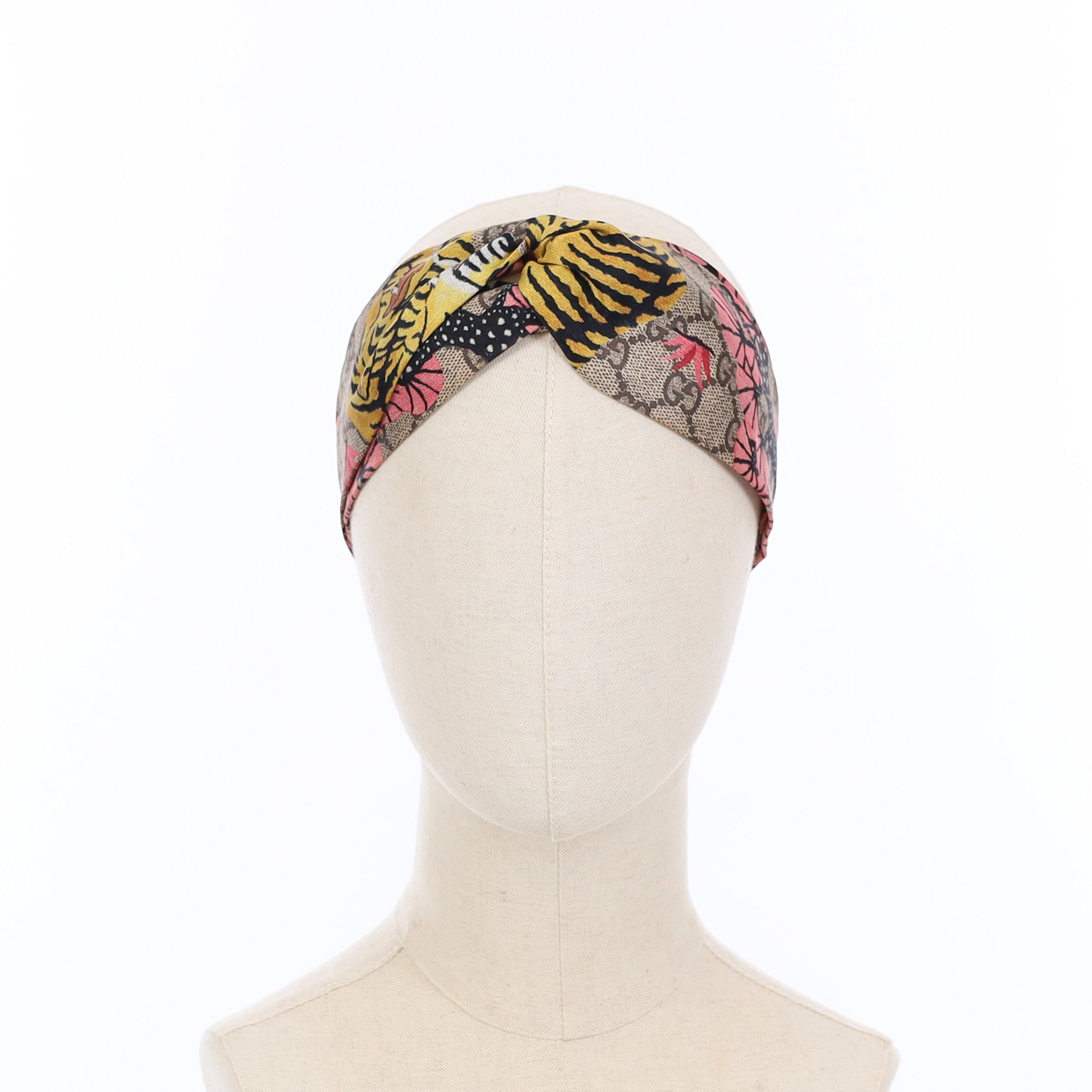 Pristine Gucci Bengal Patterned Silk Headband