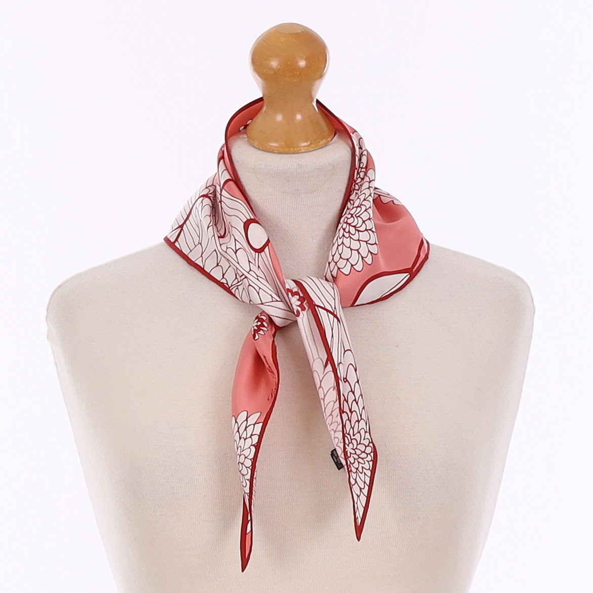 Brand New Loro Piana Pink Floral Triangle Silk Scarf
