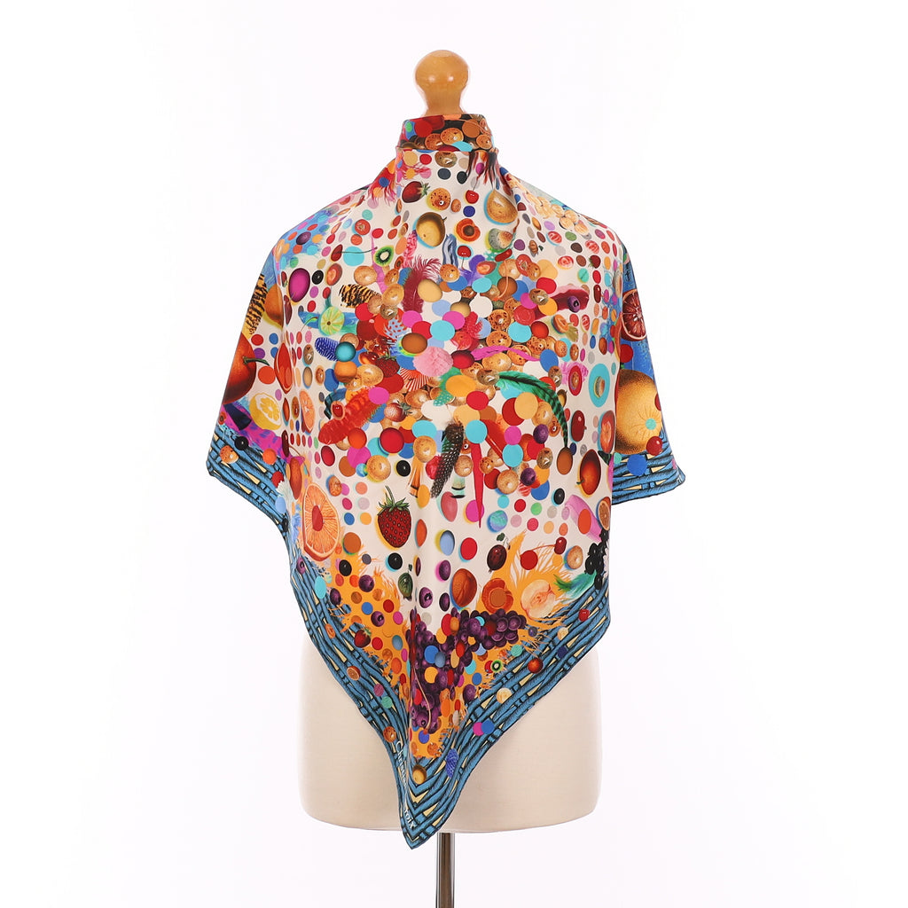 Christian Lacroix Multicoloured Fruit Silk Scarf
