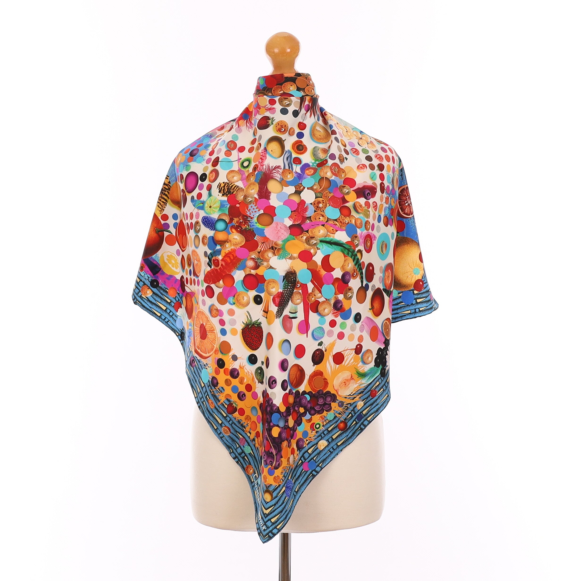 Christian Lacroix Multicoloured Fruit Silk Scarf