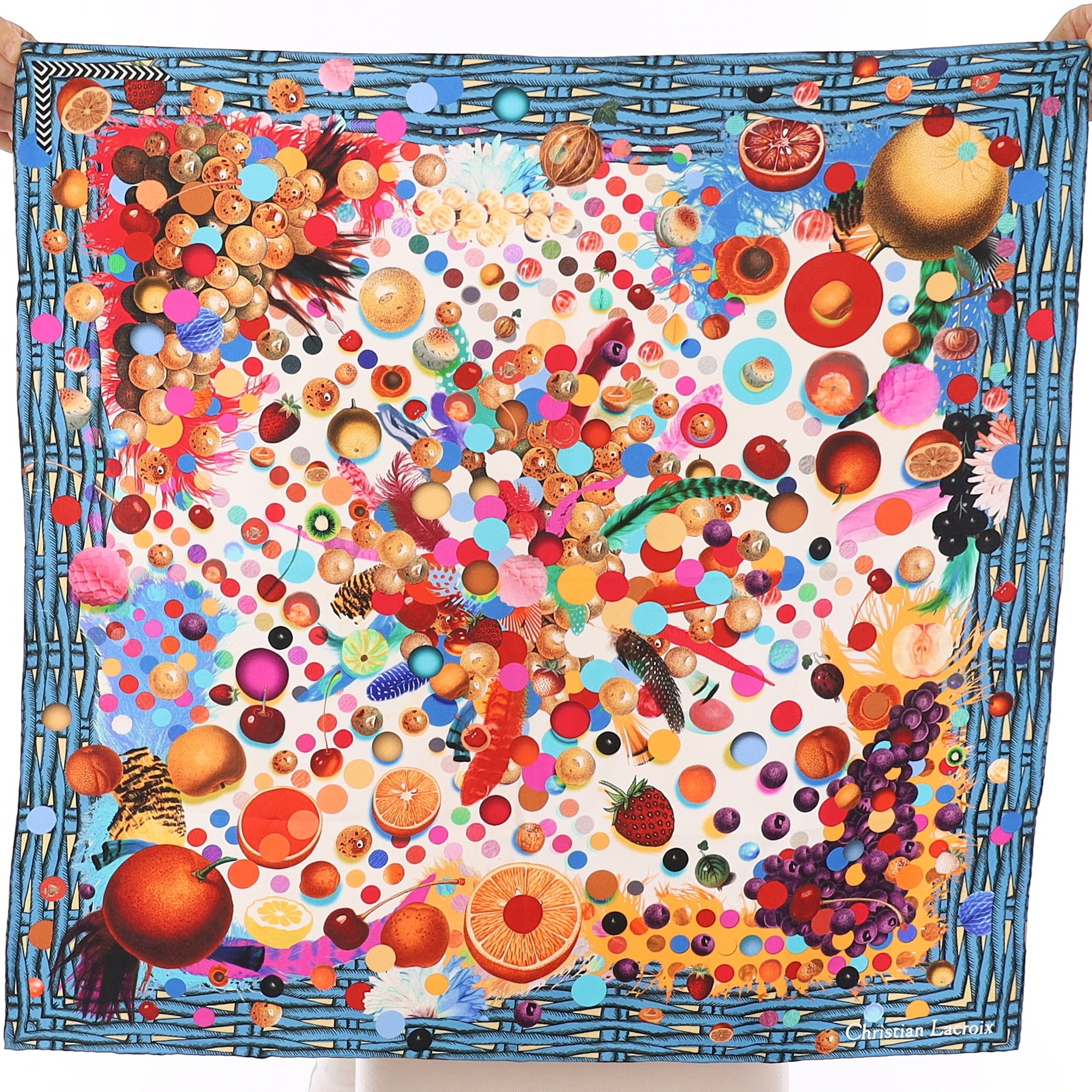 Christian Lacroix Multicoloured Fruit Silk Scarf