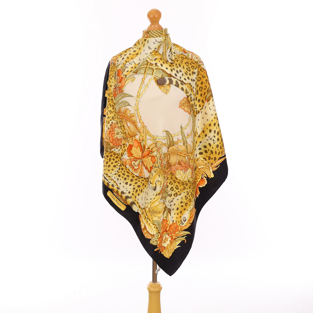 Ferragamo Cheetah Silk Scarf