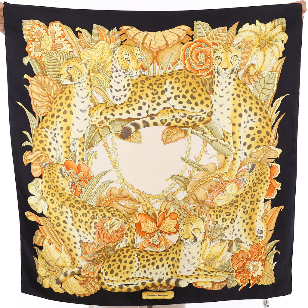 Ferragamo Cheetah Silk Scarf