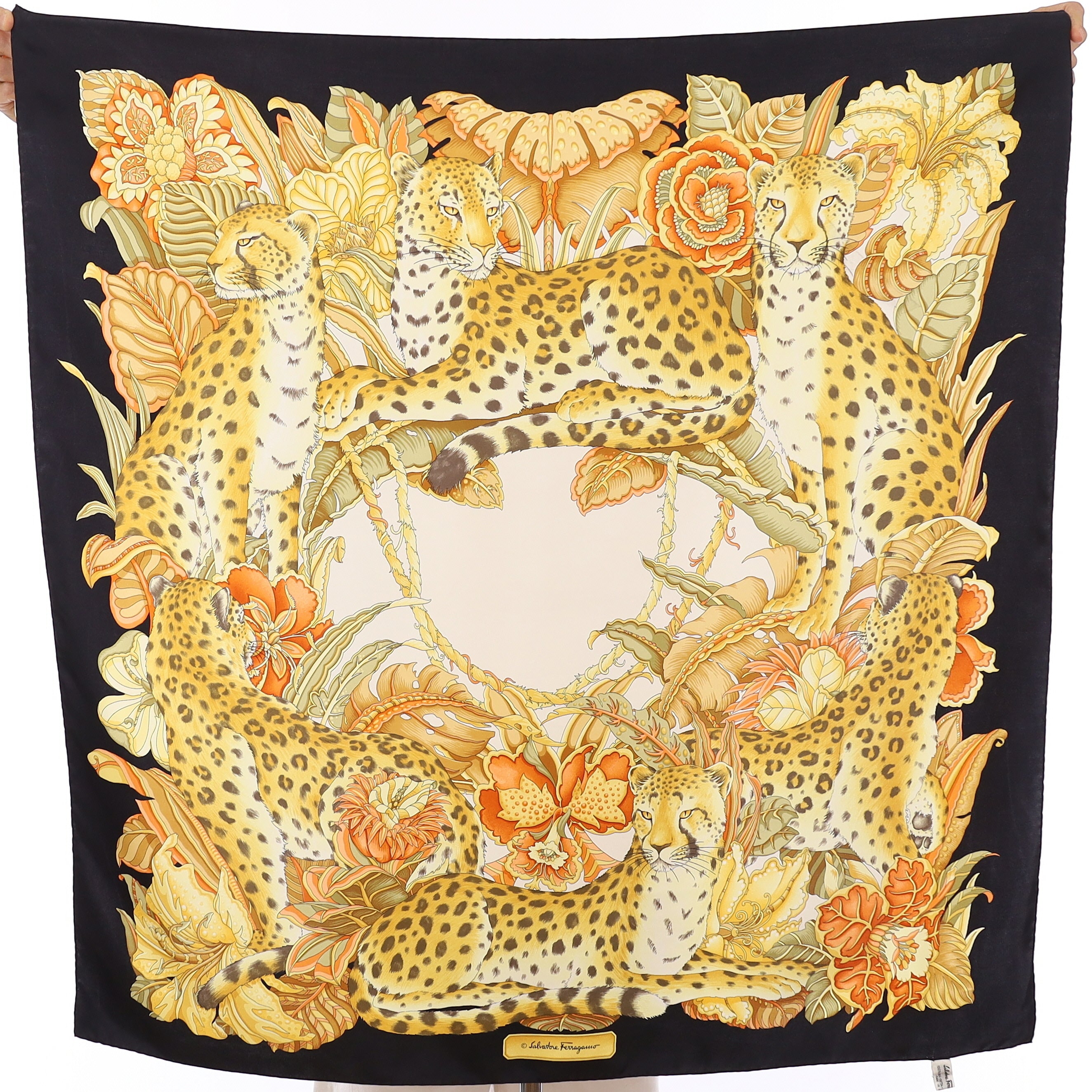 Ferragamo Cheetah Silk Scarf
