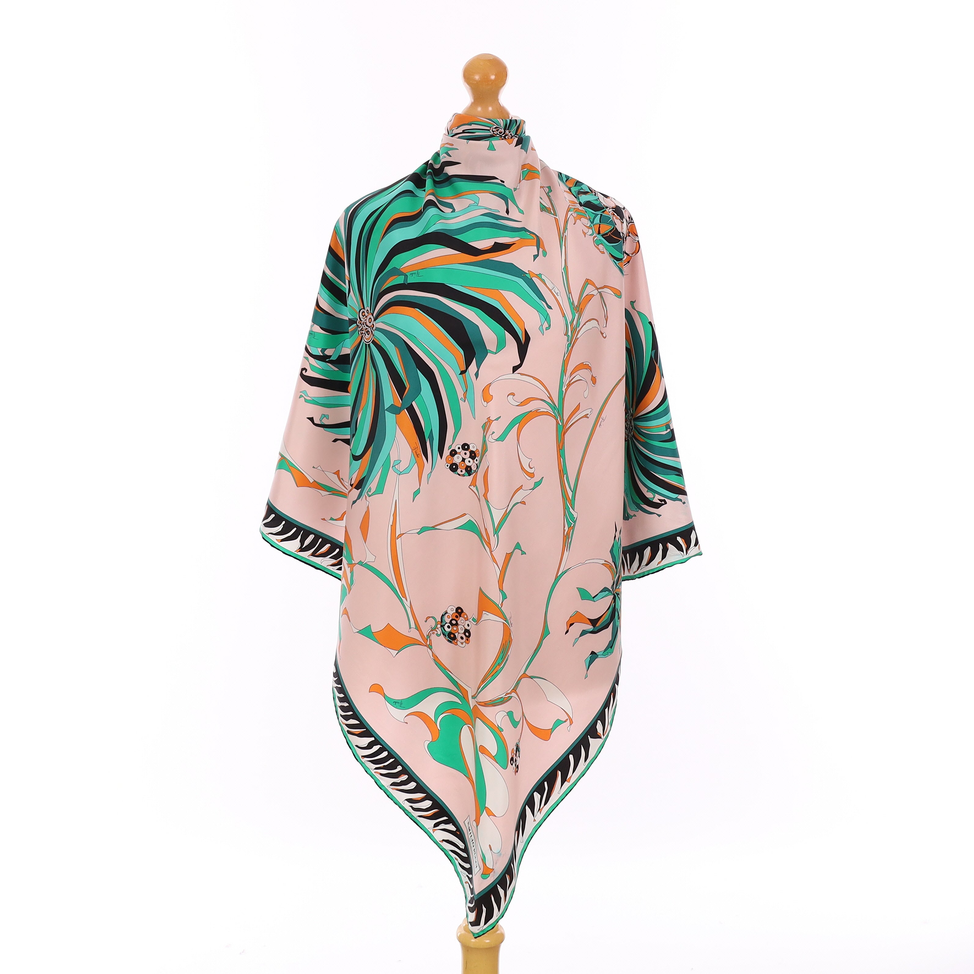Pucci Pink Botanical Silk Scarf