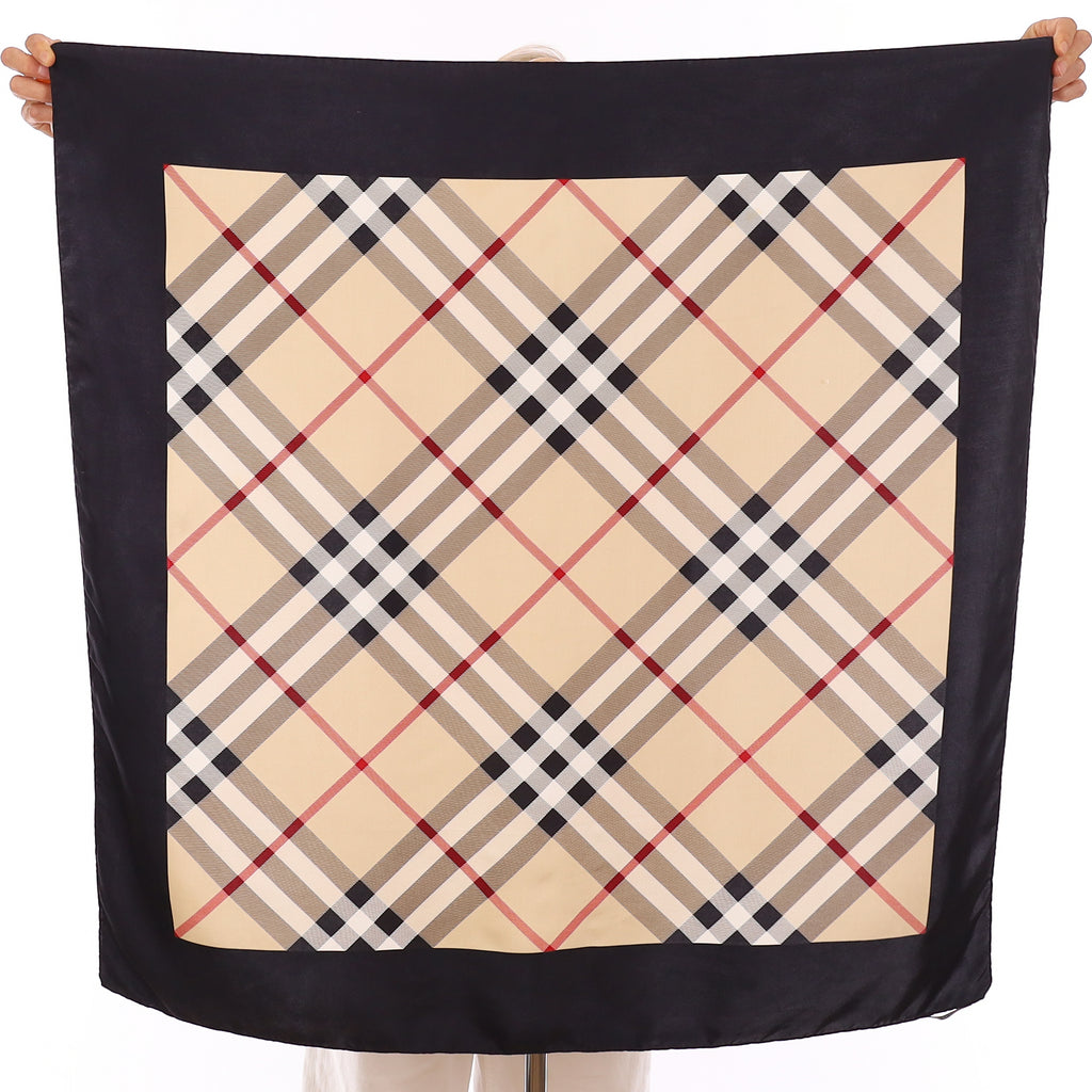 Burberry Original Checked Design Silk Scarf