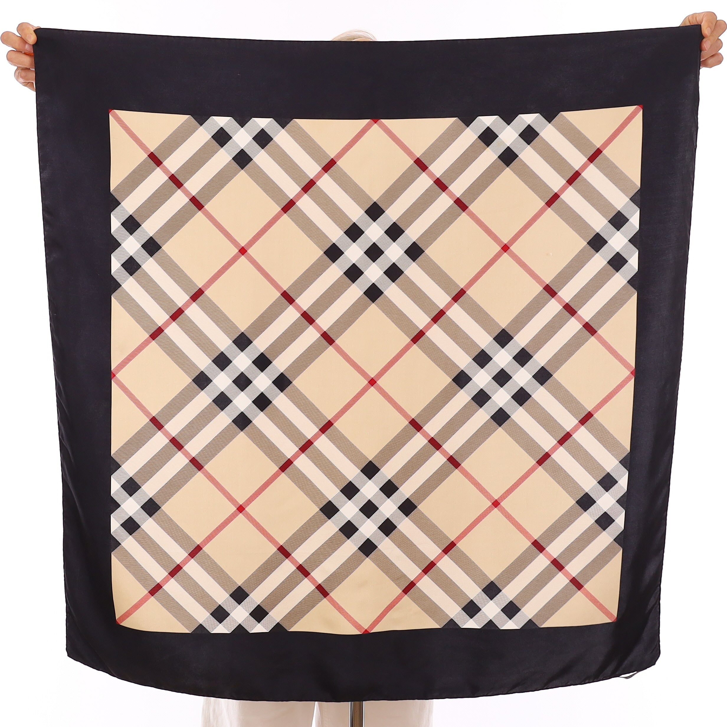Burberry Original Checked Design Silk Scarf