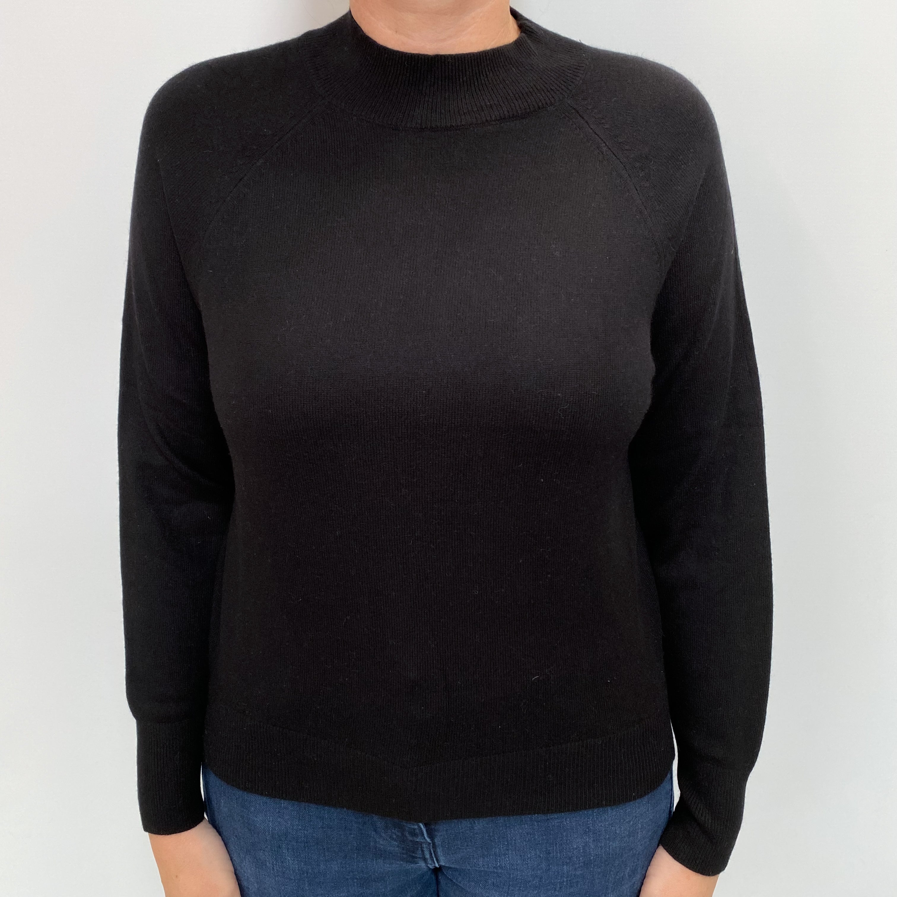 Everlane Black Cashmere Turtle Neck Jumper Large