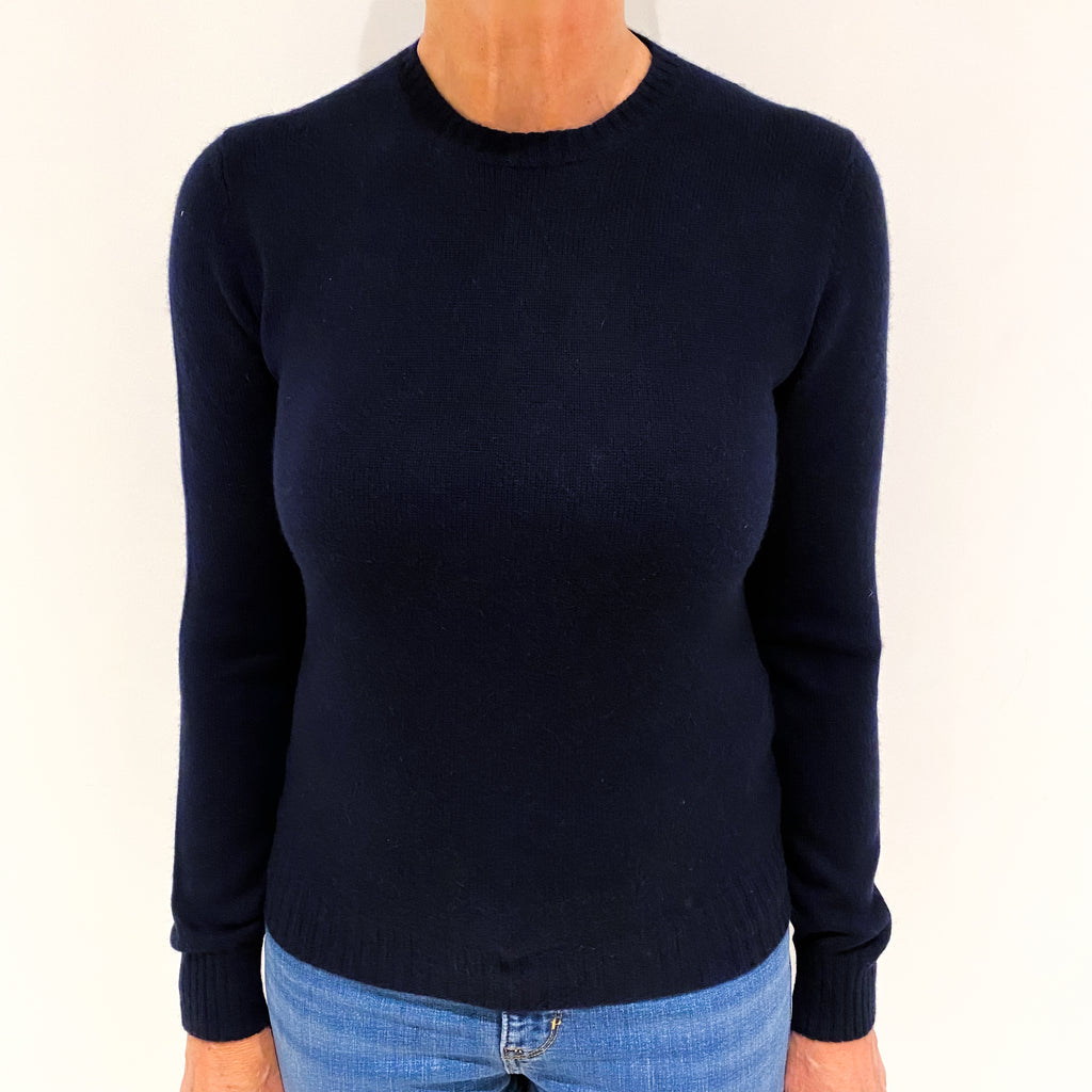 Prada Navy Blue Cashmere Crew Neck Jumper Medium