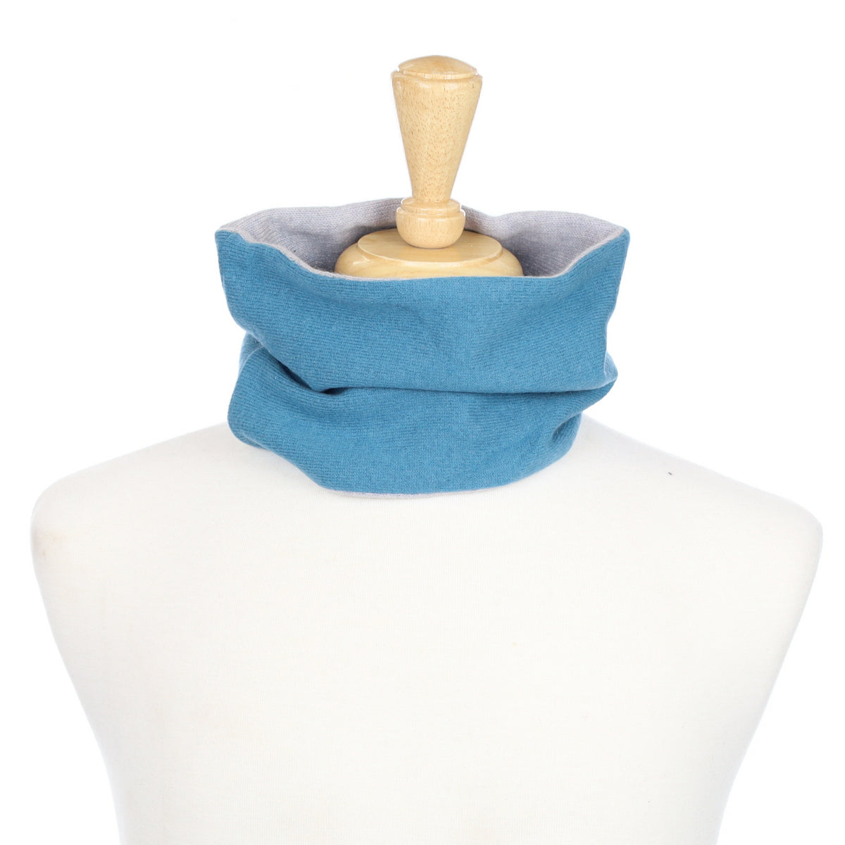 Muted Teal and Mist Grey Neck Warmer