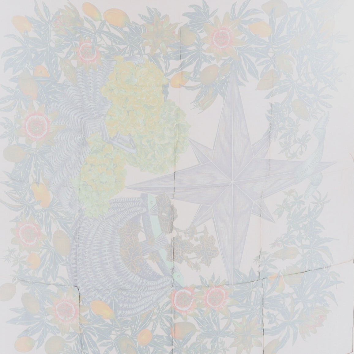 Immaculate Boxed Hermès Passiflores Boxed Silk Scarf