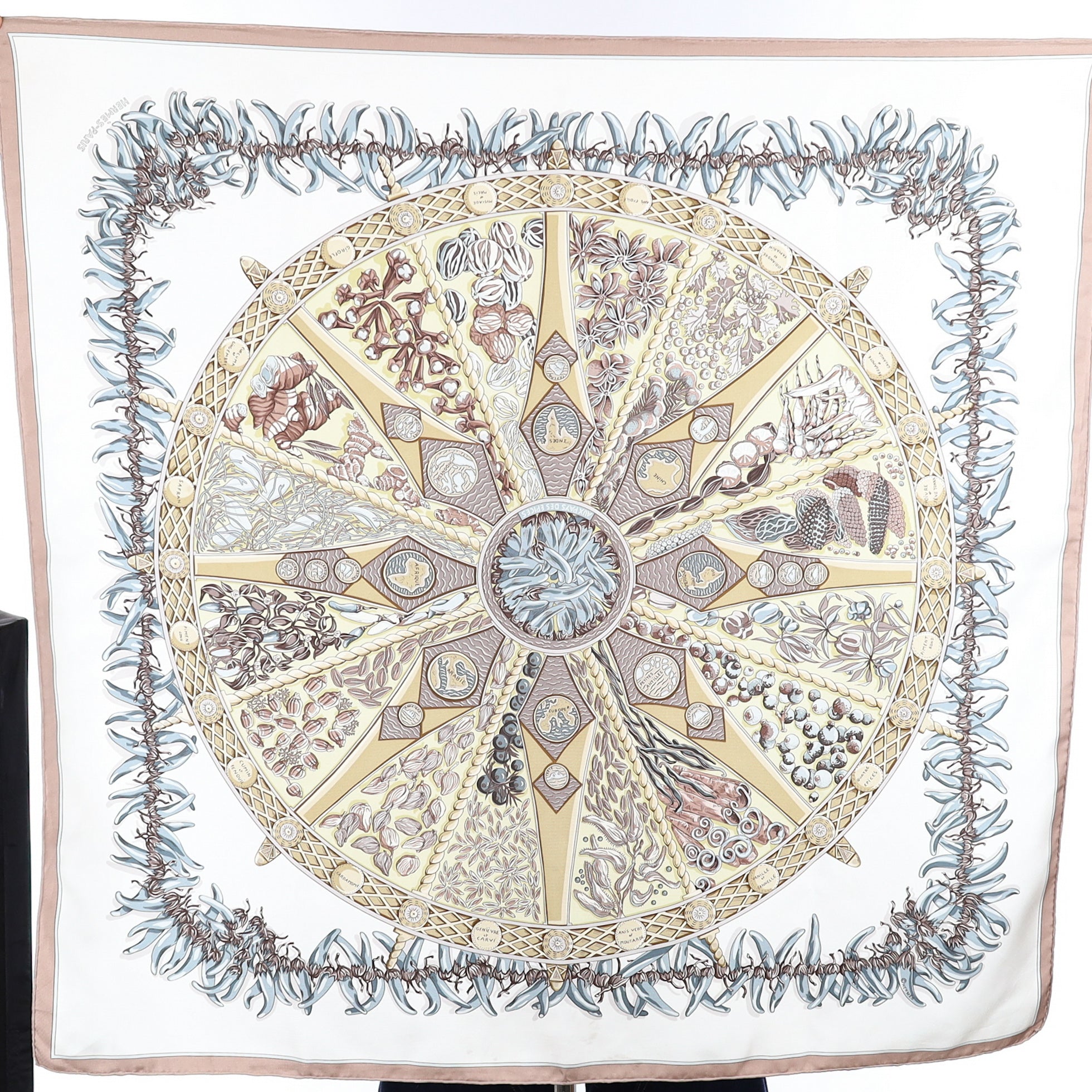 Hermès Aux Pays des Epices Silk Scarf