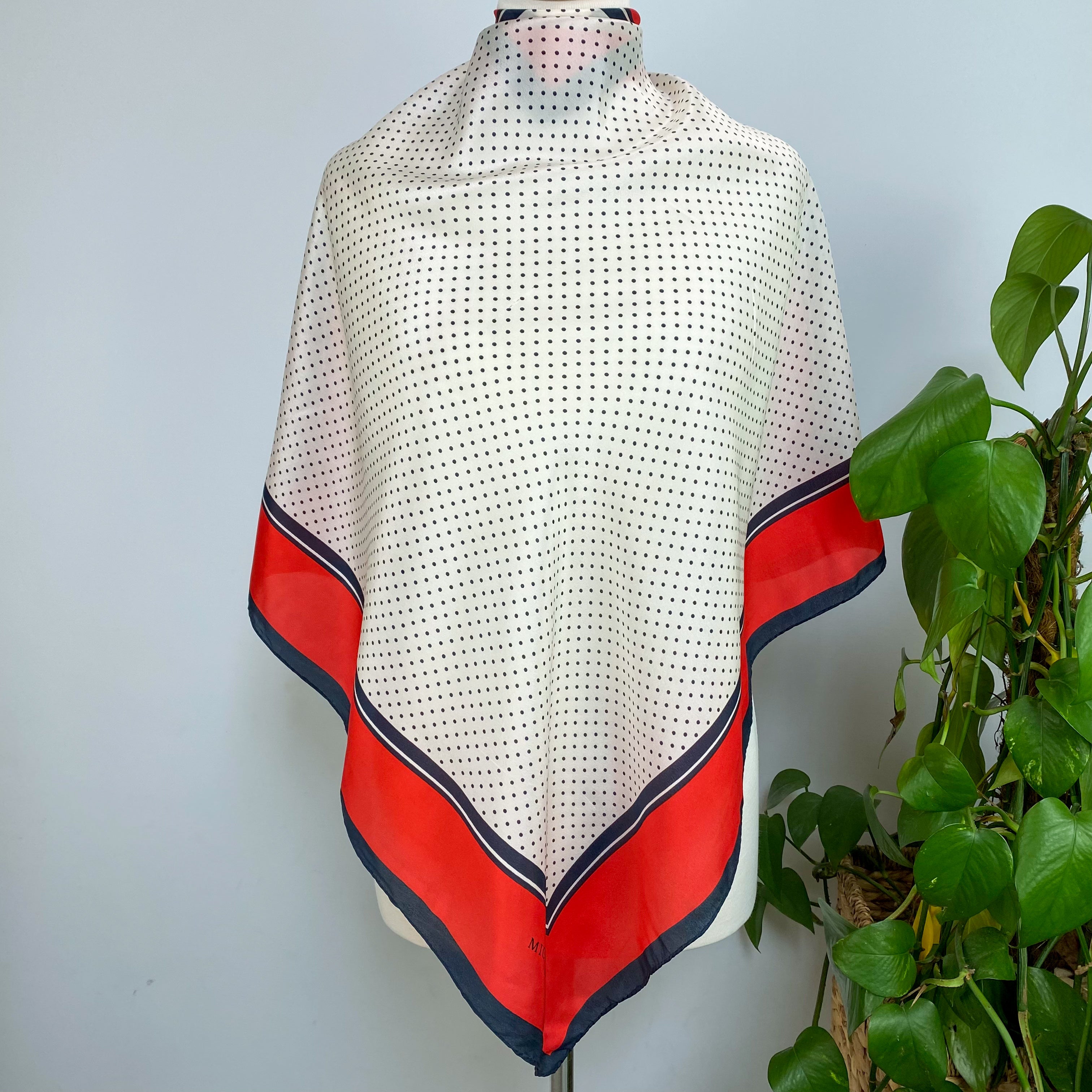 1970s Michel Paris Vintage Silk Scarf