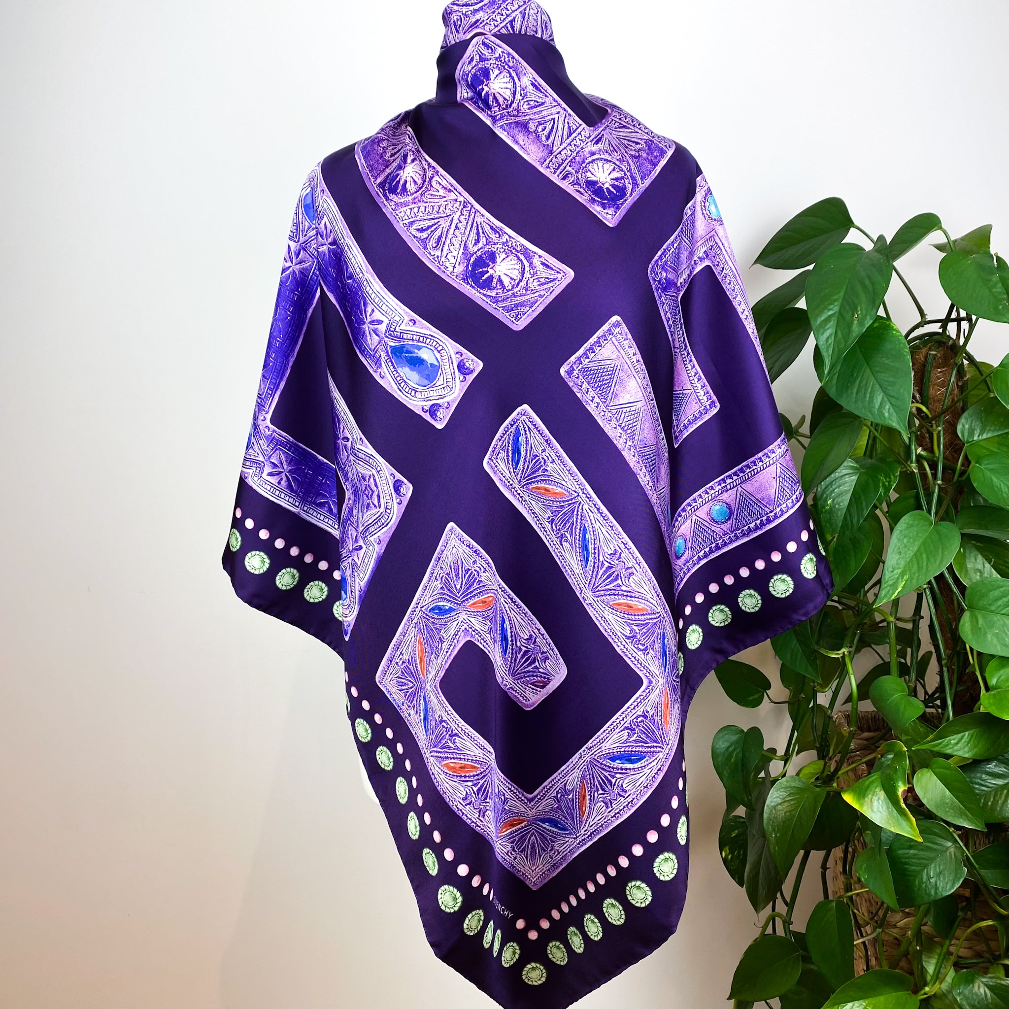 Brand New Givenchy Designer Vintage Silk Scarf