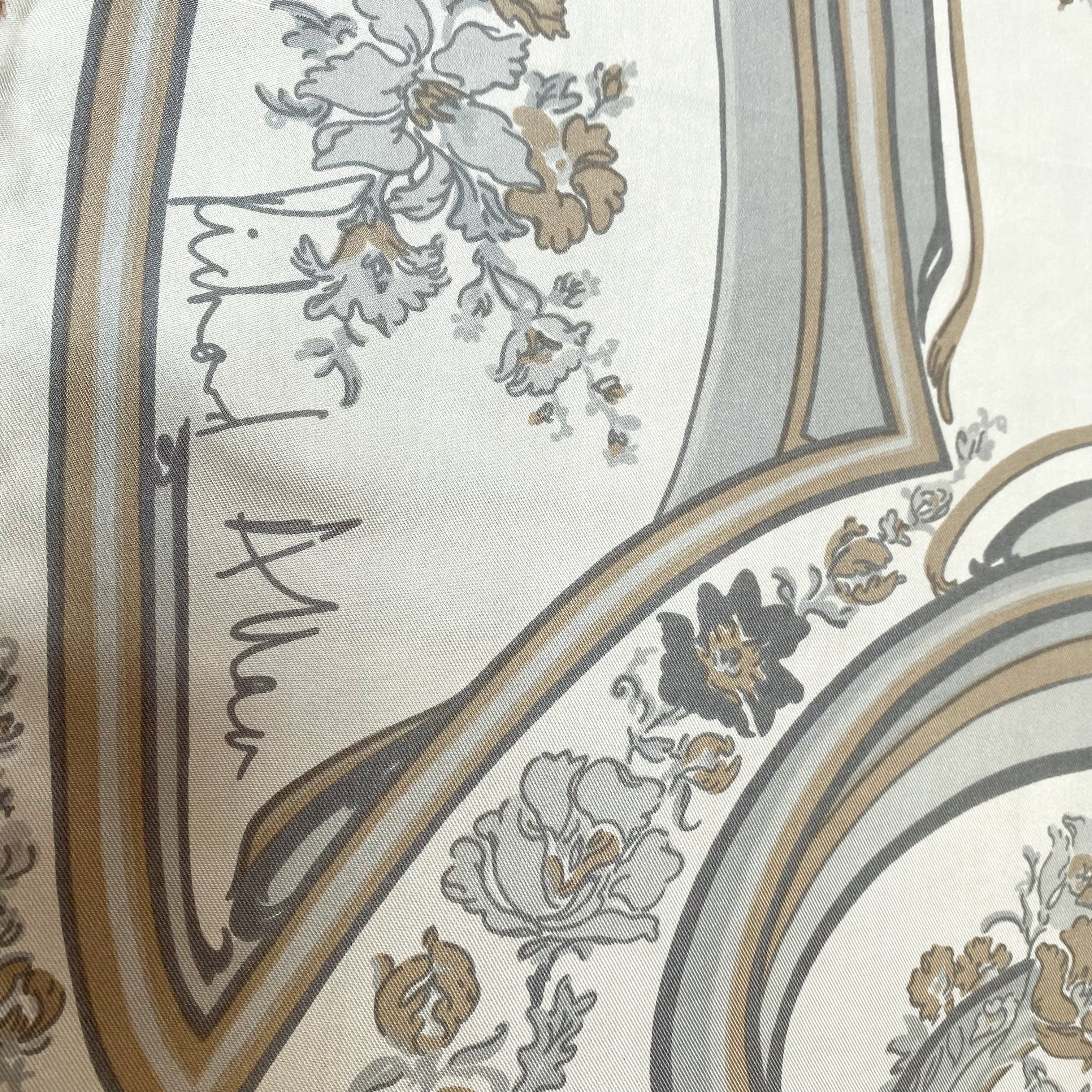 1970s Richard Allan Floral Silk Scarf