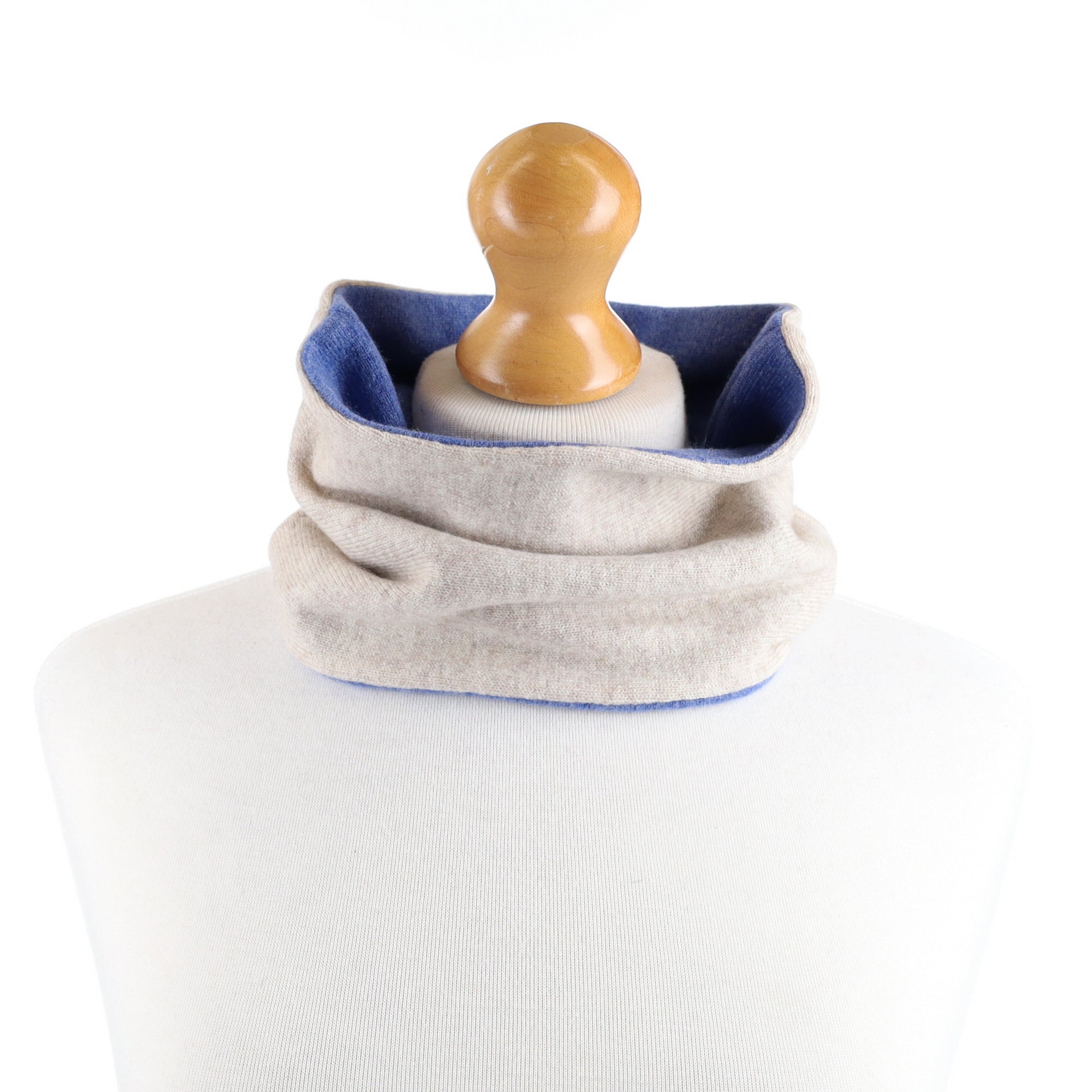 Blue and Oatmeal Neck Warmer