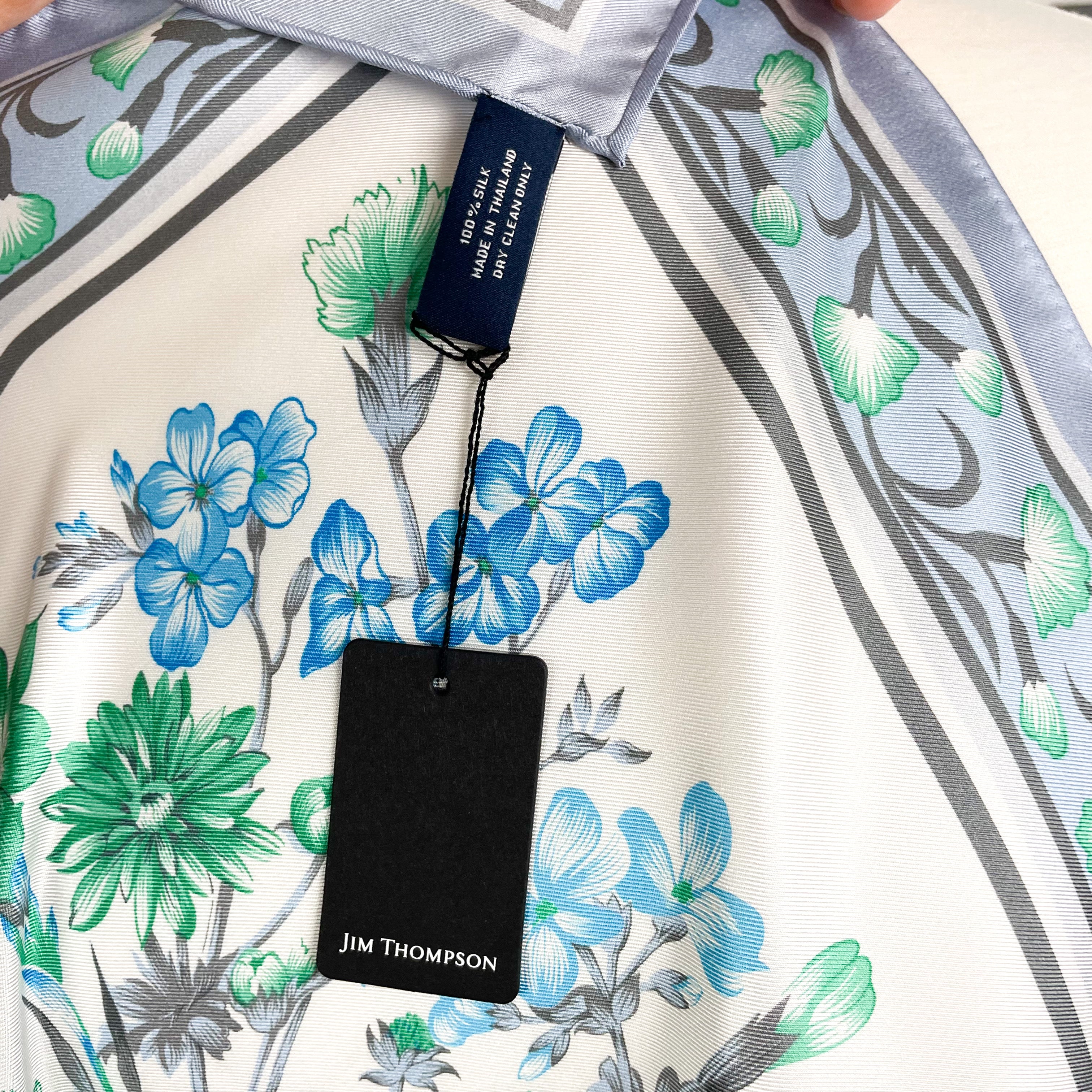 Brand New Jim Thompson Floral Silk Scarf