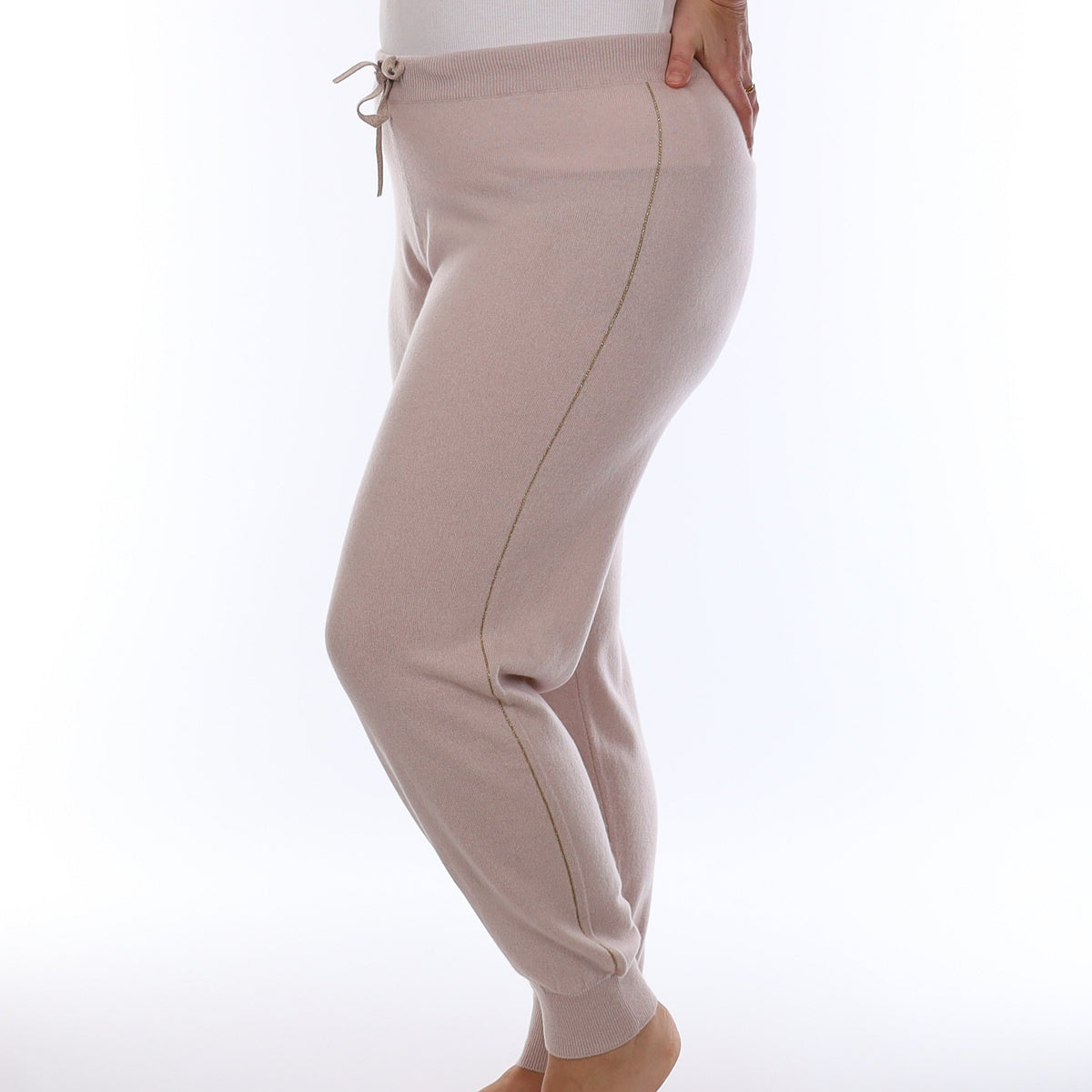 Brand New Scottish Pale Dusky Pink Cashmere Lounge Pants Large