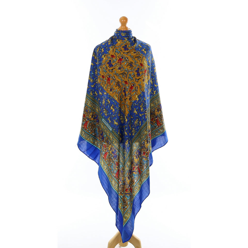 Hermès Chasse en Inde Cashmere and Silk Shawl