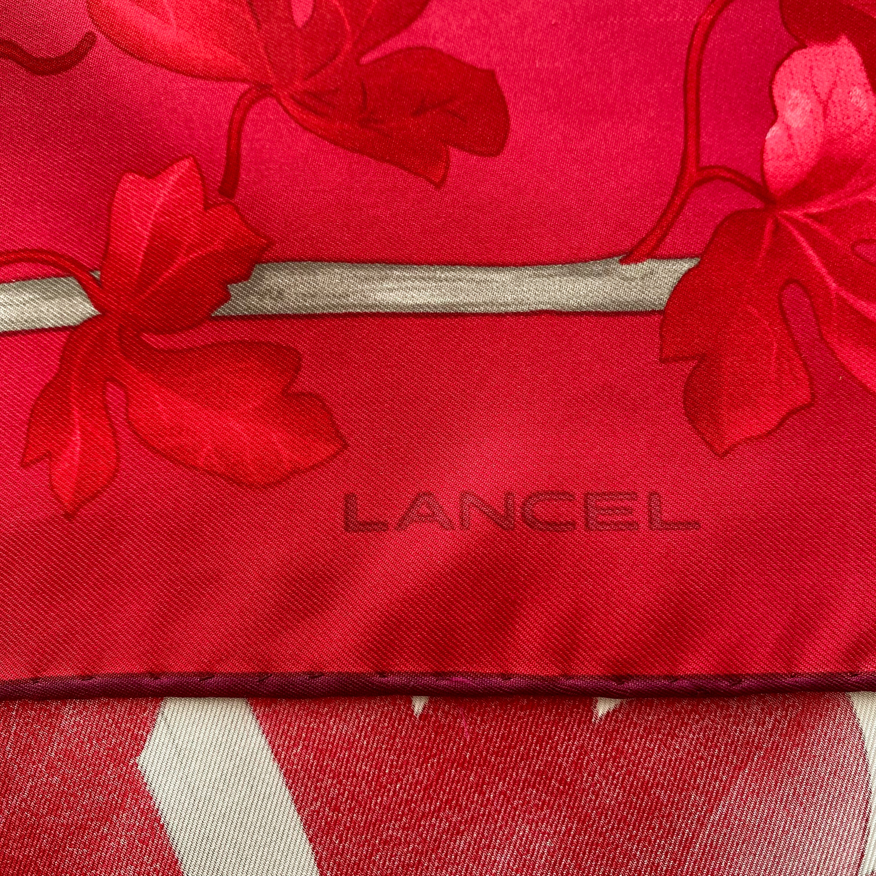 Immaculate Lancel Paris Designer Silk Scarf