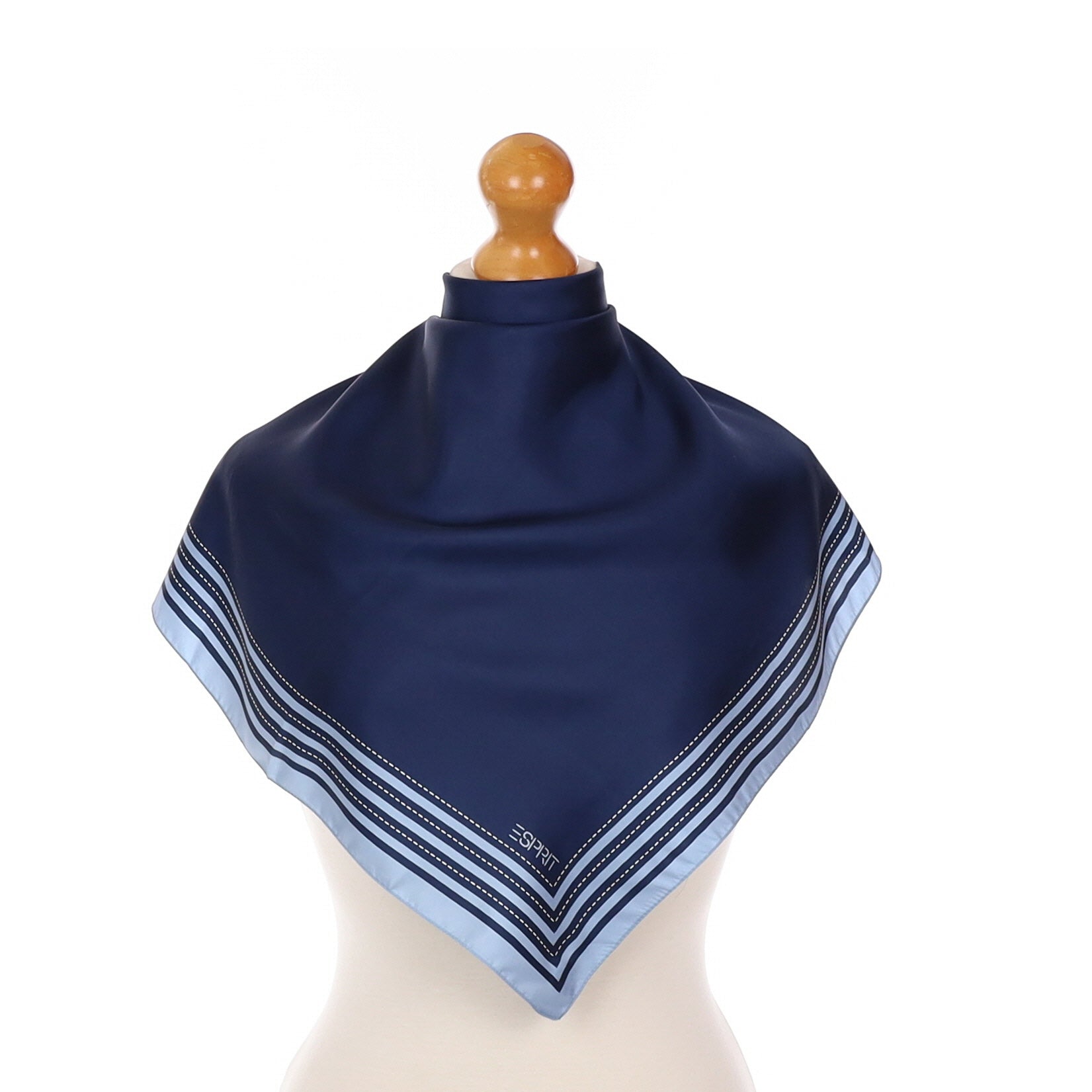 Esprit Two Tone Blue Silk Scarf